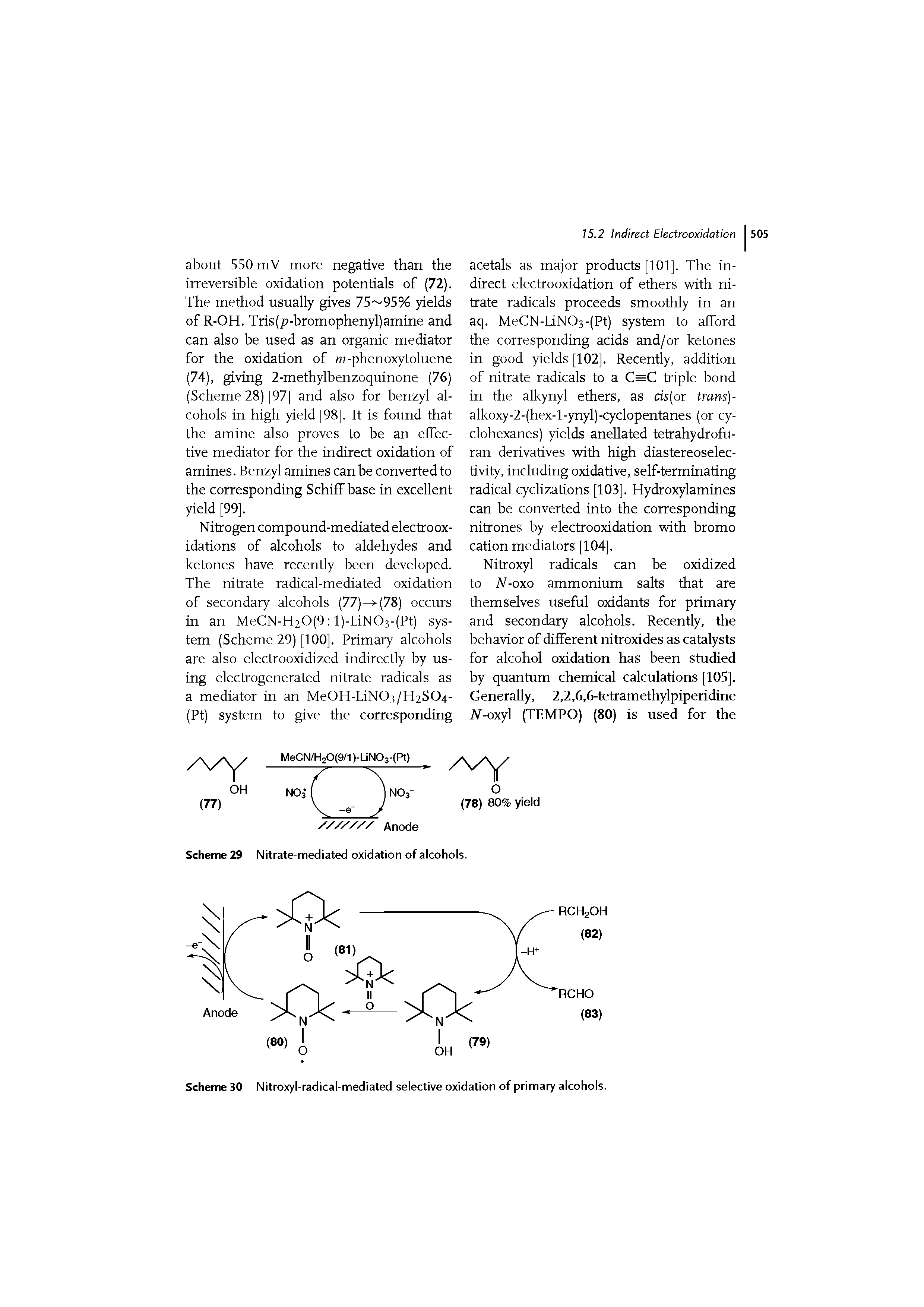 Scheme 30 Nitroxyl-radical-mediated selective oxidation of primary alcohols.