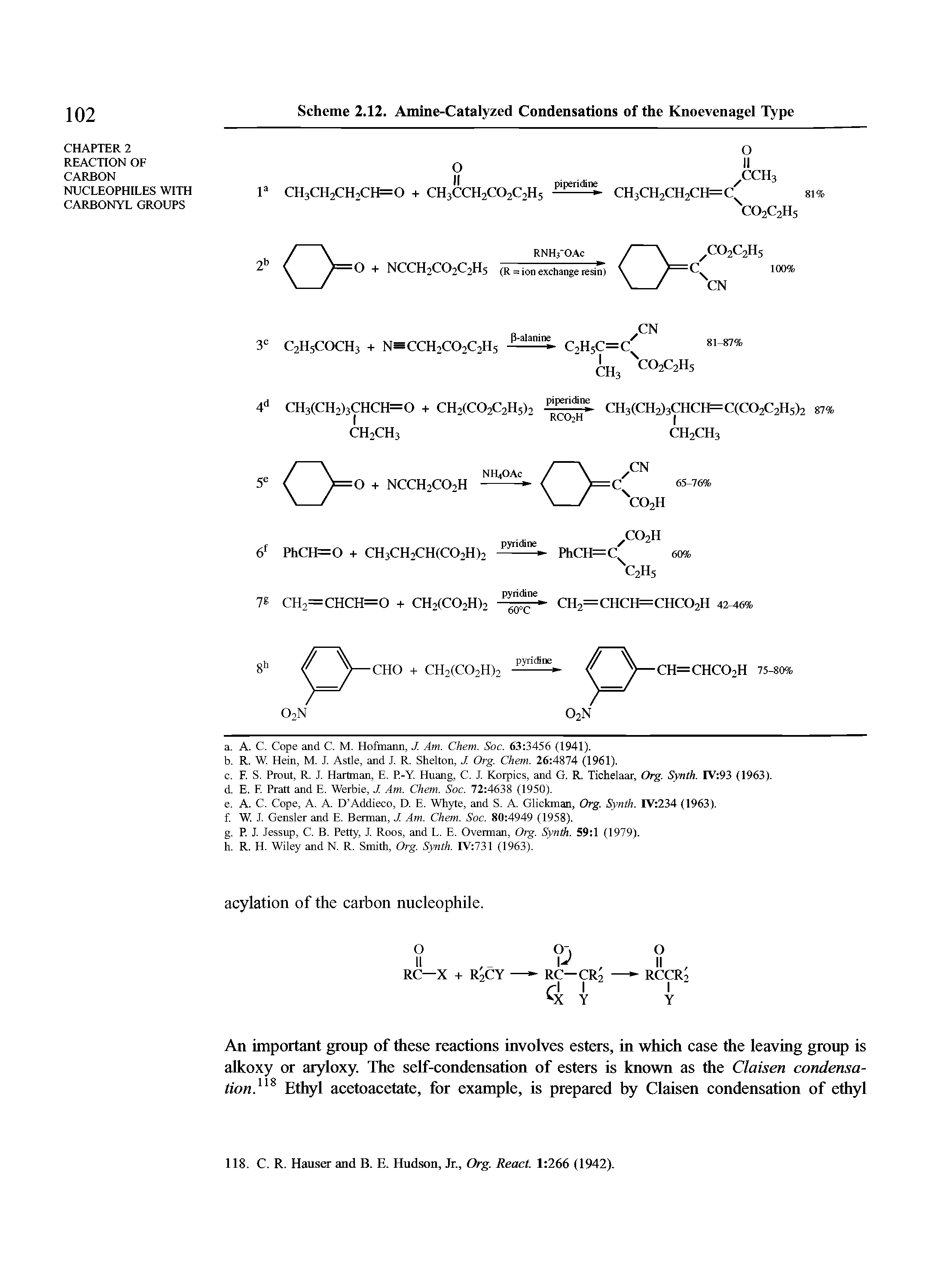Scheme 2.12. Amine-Catalyzed Condensations of the Knoevenagel Type...