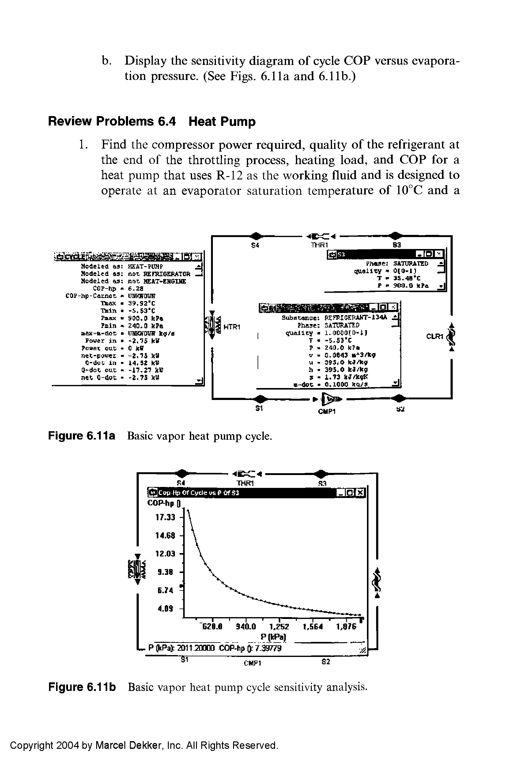 Figure 6.11a Basic vapor heat pump cycle.