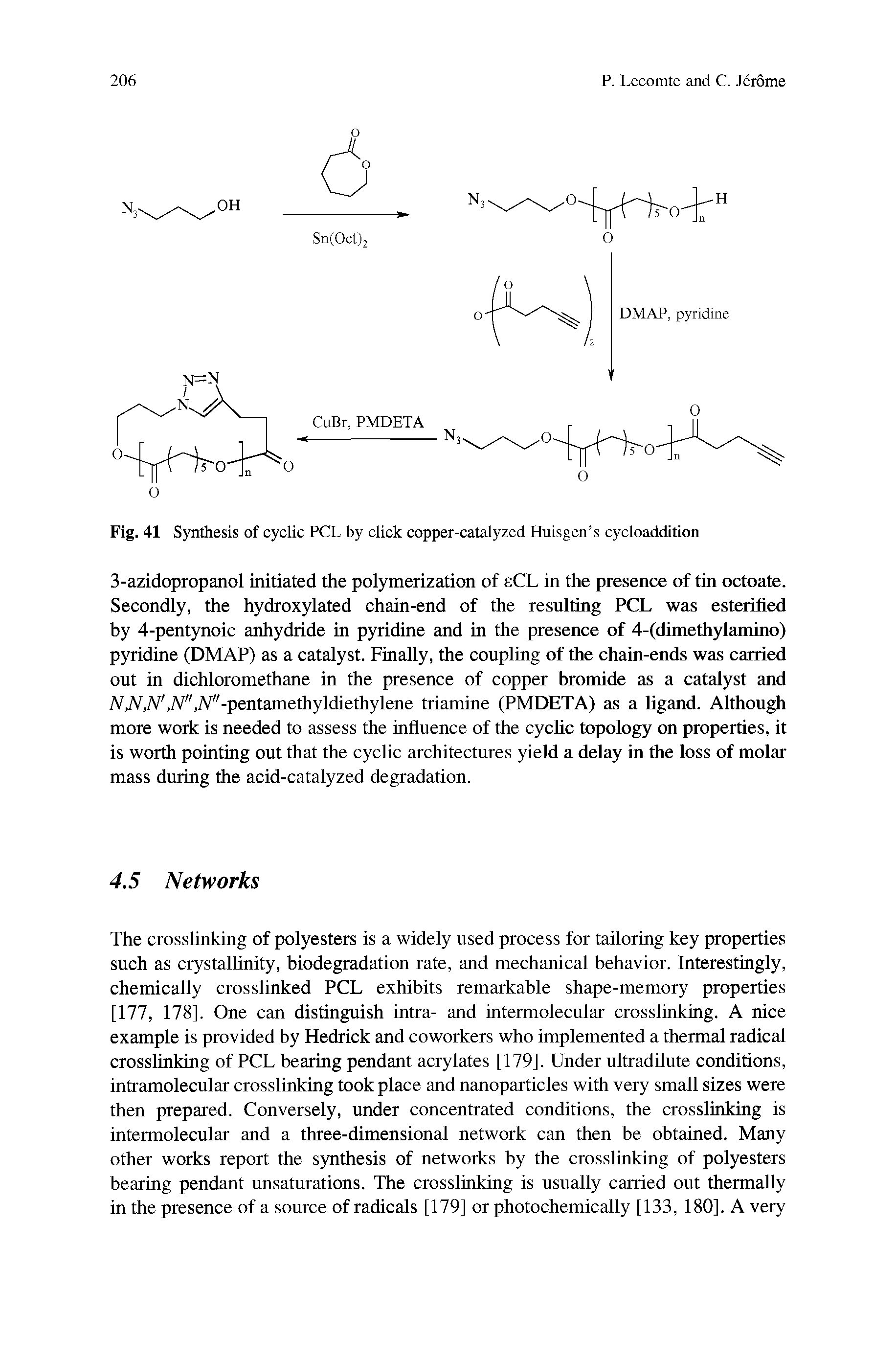 Fig. 41 Synthesis of cyclic PCL by click copper-catalyzed Huisgen s cycloaddition...