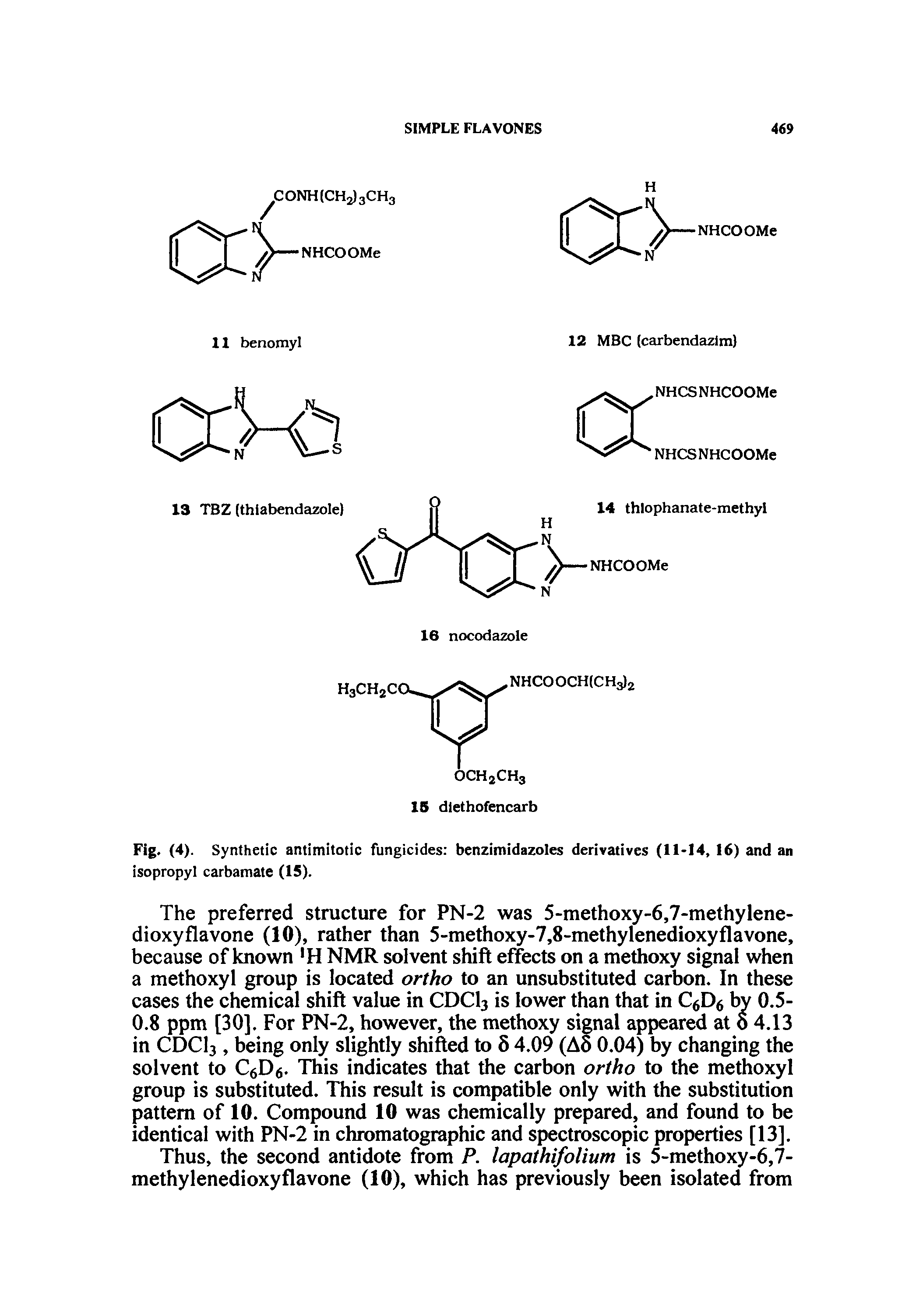 Fig. (4). Synthetic antimitotic fungicides benzimidazoles derivatives (11-14, 16) and an isopropyl carbamate (15).