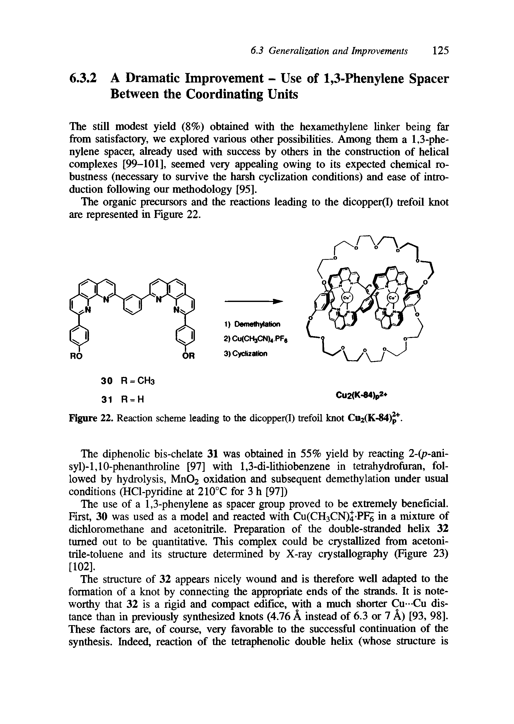 Figure 22. Reaction scheme leading to the dicopper(I) trefoil knot Cn2(K-84) f.