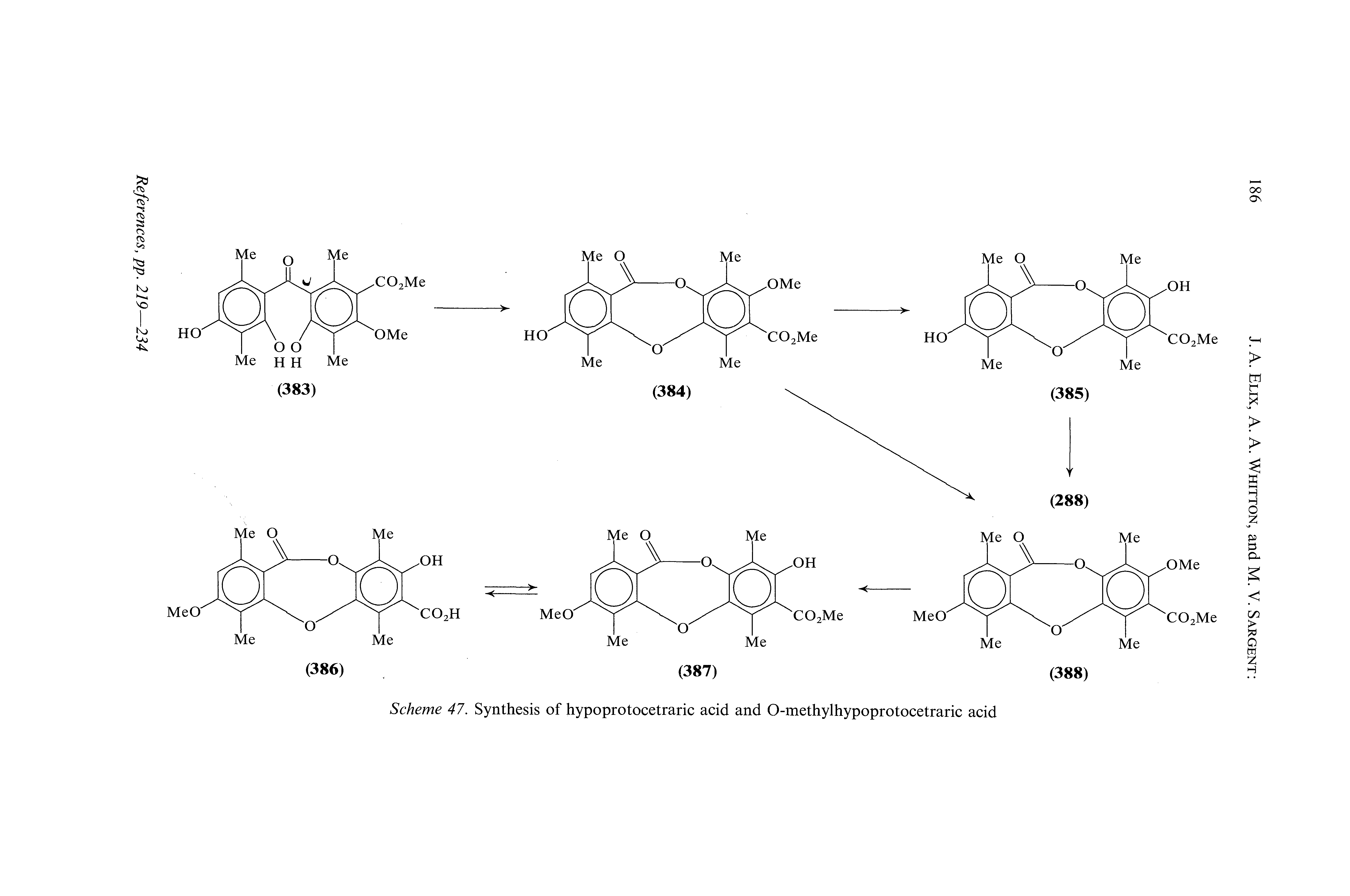 Scheme 47. Synthesis of hypoprotocetraric acid and 0-methylhypoprotocetraric acid...