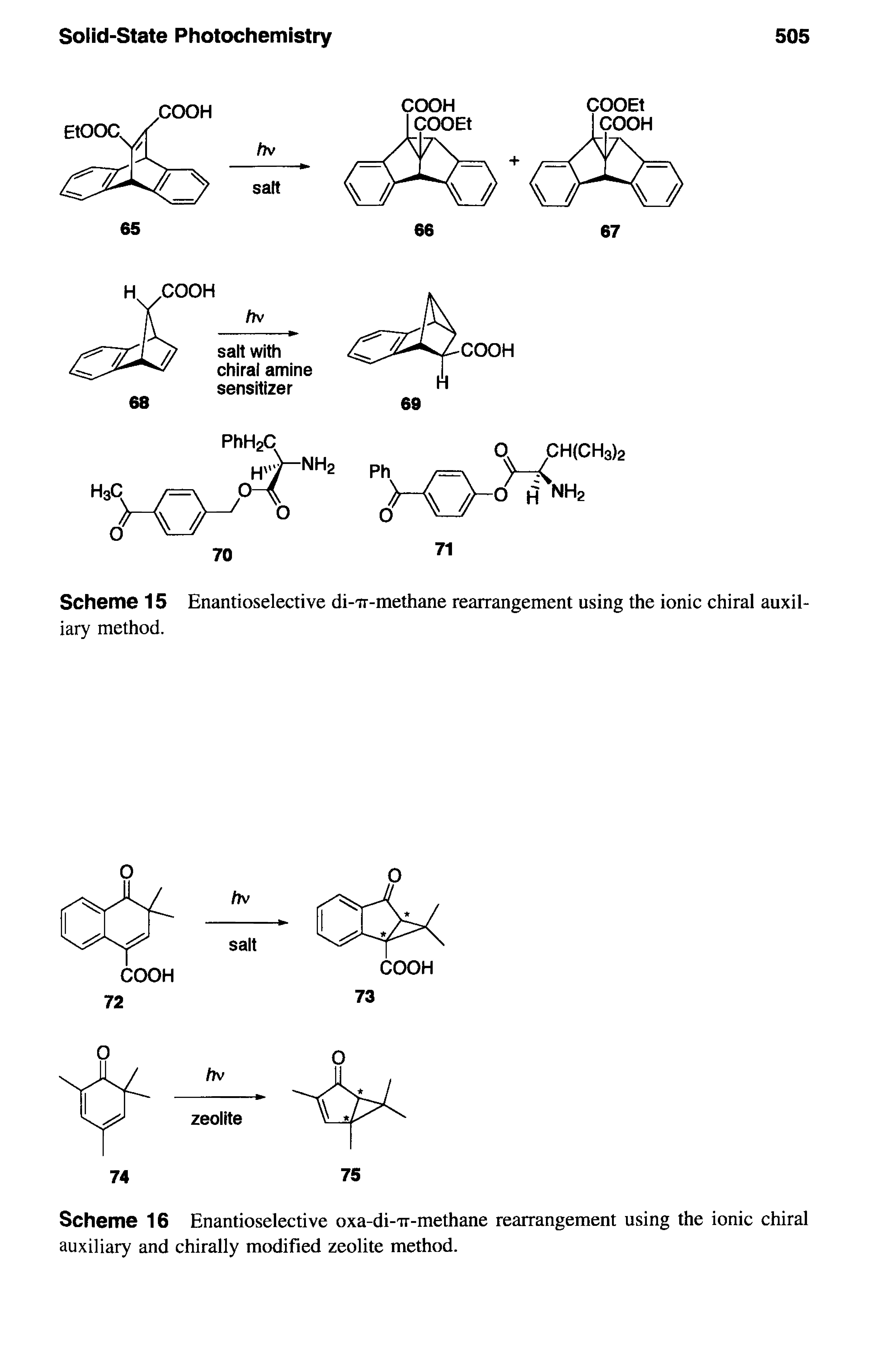 Scheme 16 Enantioselective oxa-di-Tr-methane rearrangement using the ionic chiral auxiliary and chirally modified zeolite method.