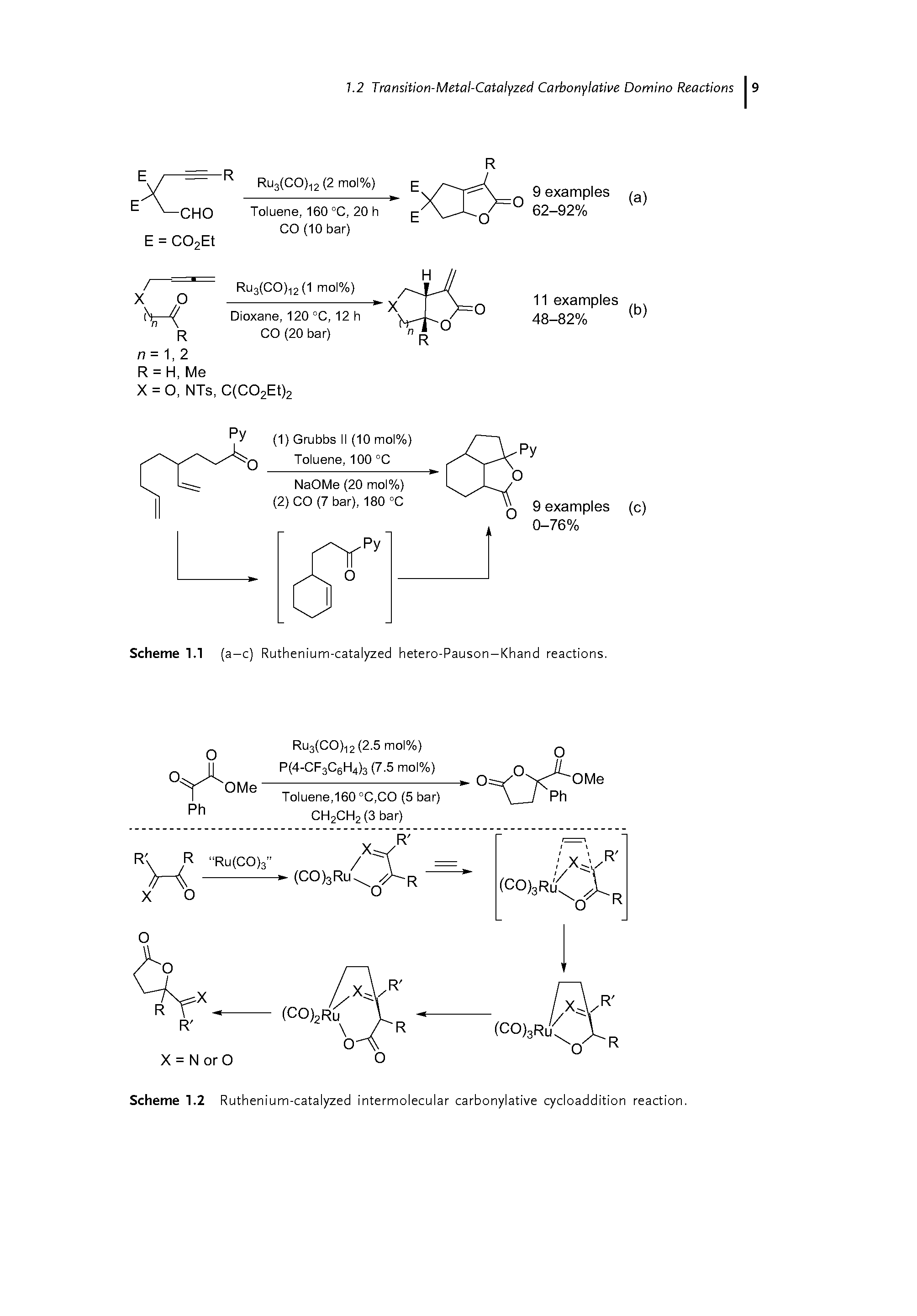 Scheme 1.2 Ruthenium-catalyzed intermolecular carbonylative cycloaddition reaction.