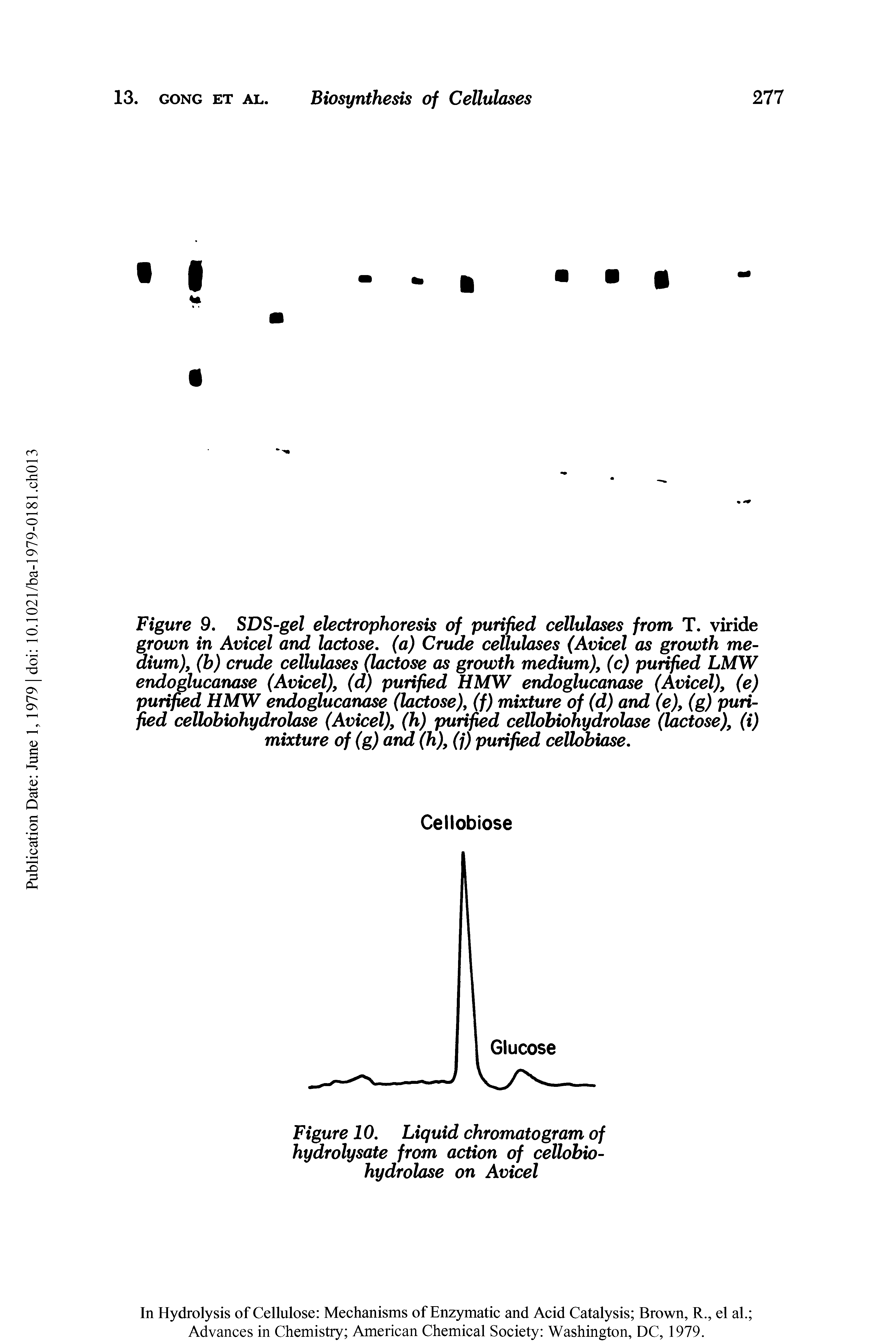 Figure 10. Liquid chromatogram of hydrolysate from action of cellobiohydrolase on Avicel...