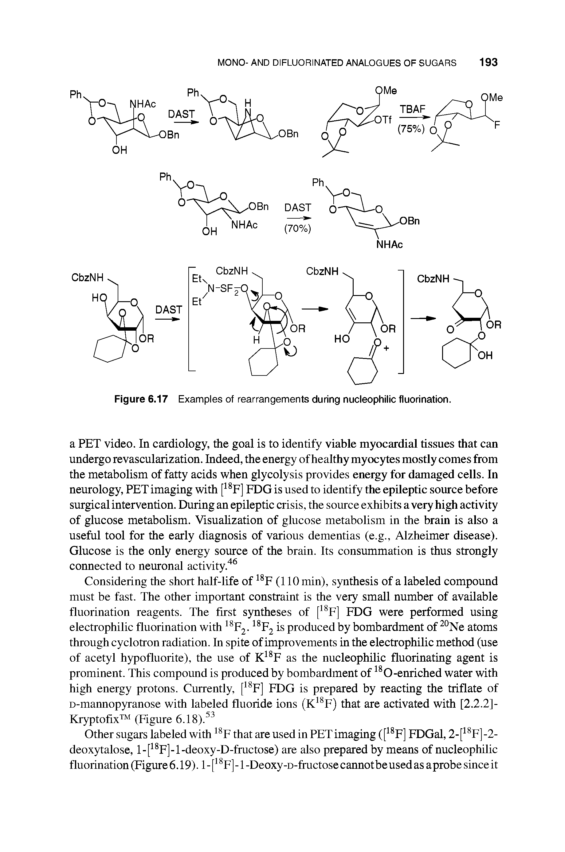Figure 6.17 Examples of rearrangements during nucleophilic fluorination.