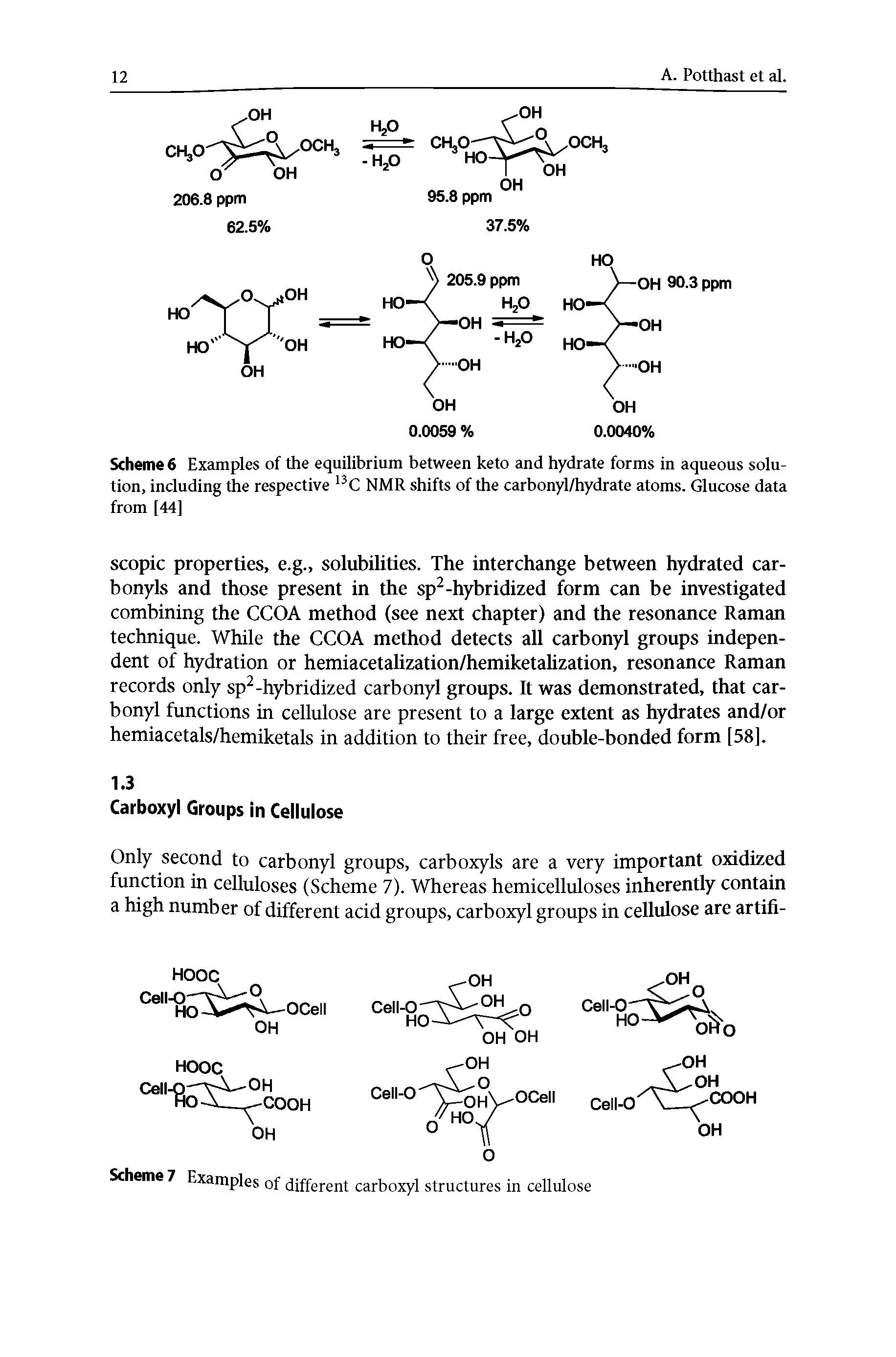 Scheme 7 Examples of different carboxyl structures in cellulose...