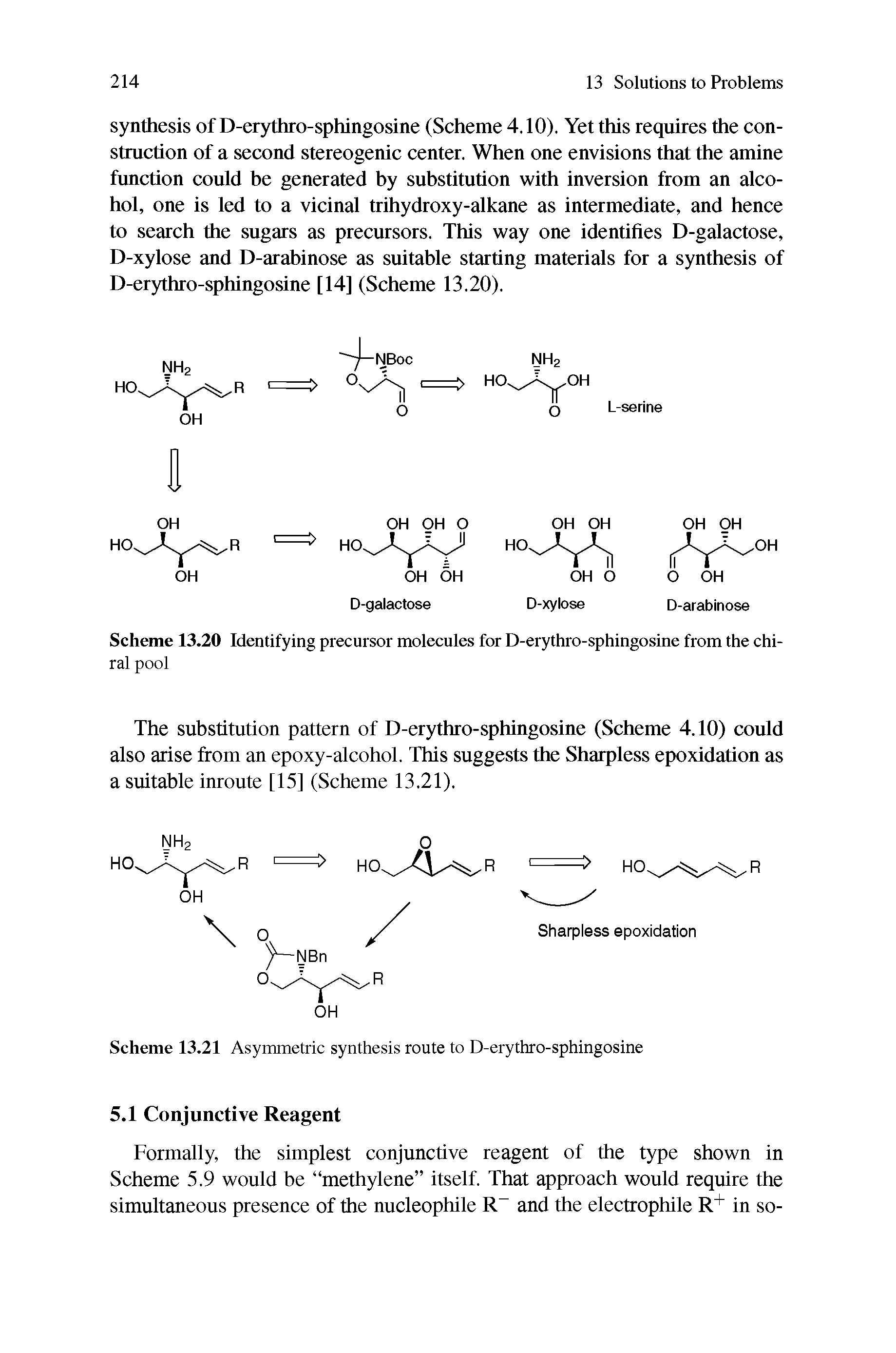 Scheme 13.21 Asymmetric synthesis route to D-erythro-sphingosine...