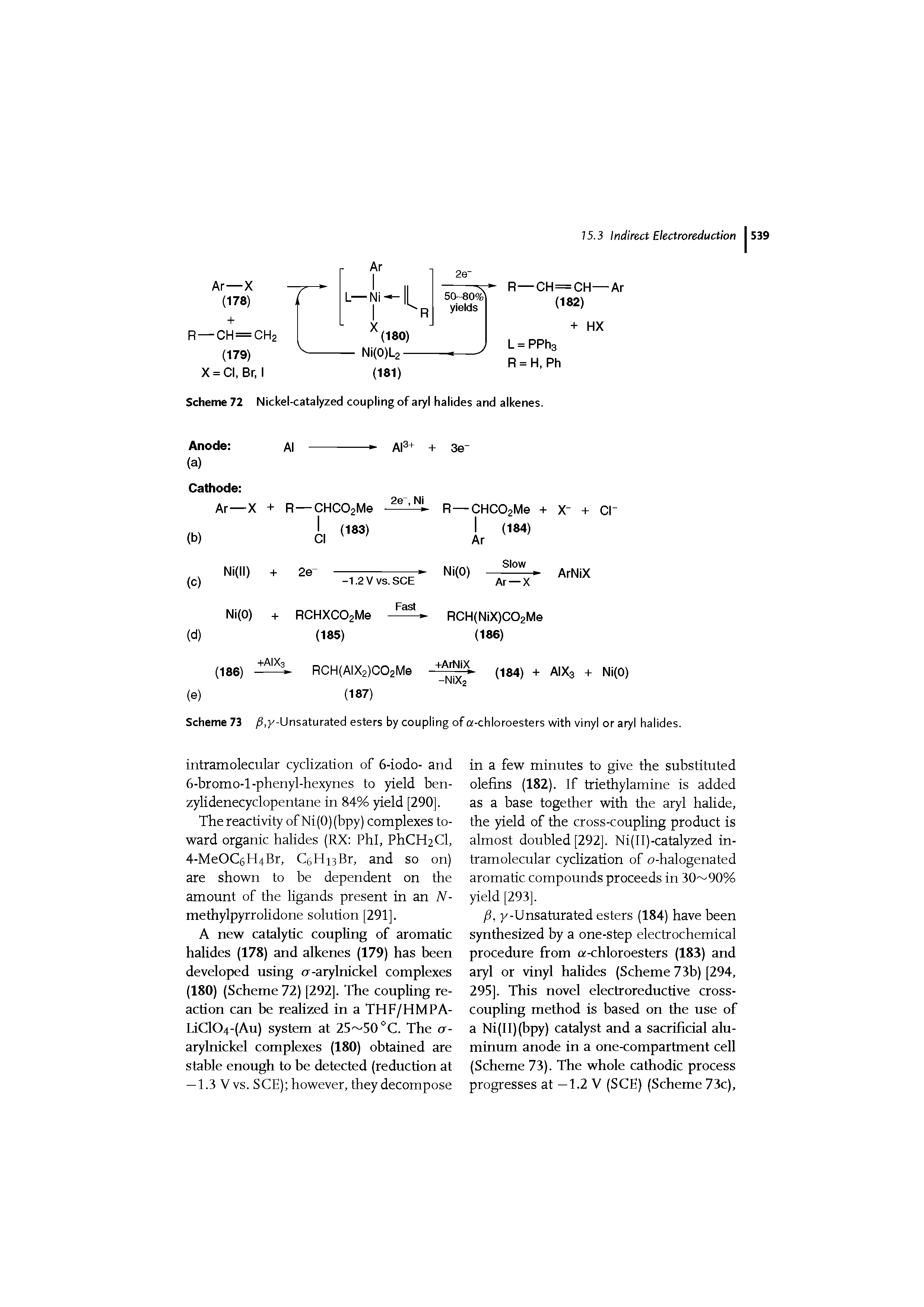 Scheme 72 Nickel-catalyzed coupling of aryl halides and alkenes.