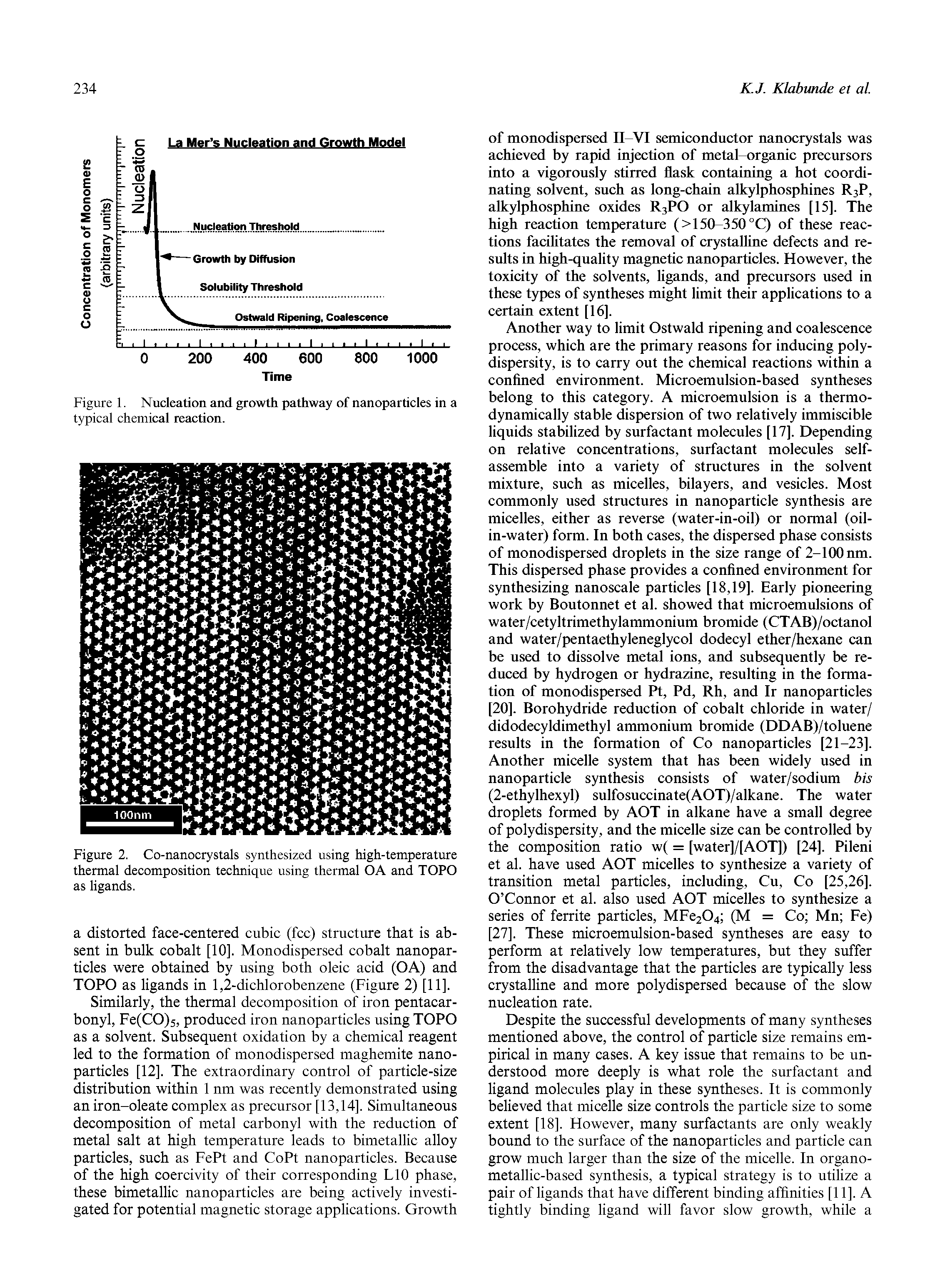 Figure 2. Co-nanocrystals synthesized using high-temperature thermal decomposition technique using thermal OA and TOPO as ligands.