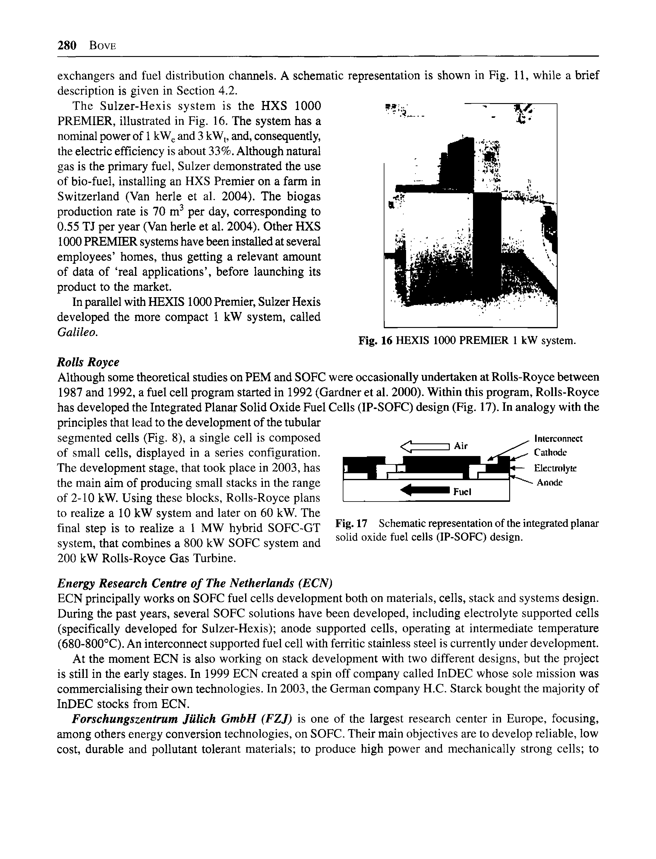 Fig. 17 Schematic representation of the integrated planar solid oxide fuel cells (IP-SOFC) design.