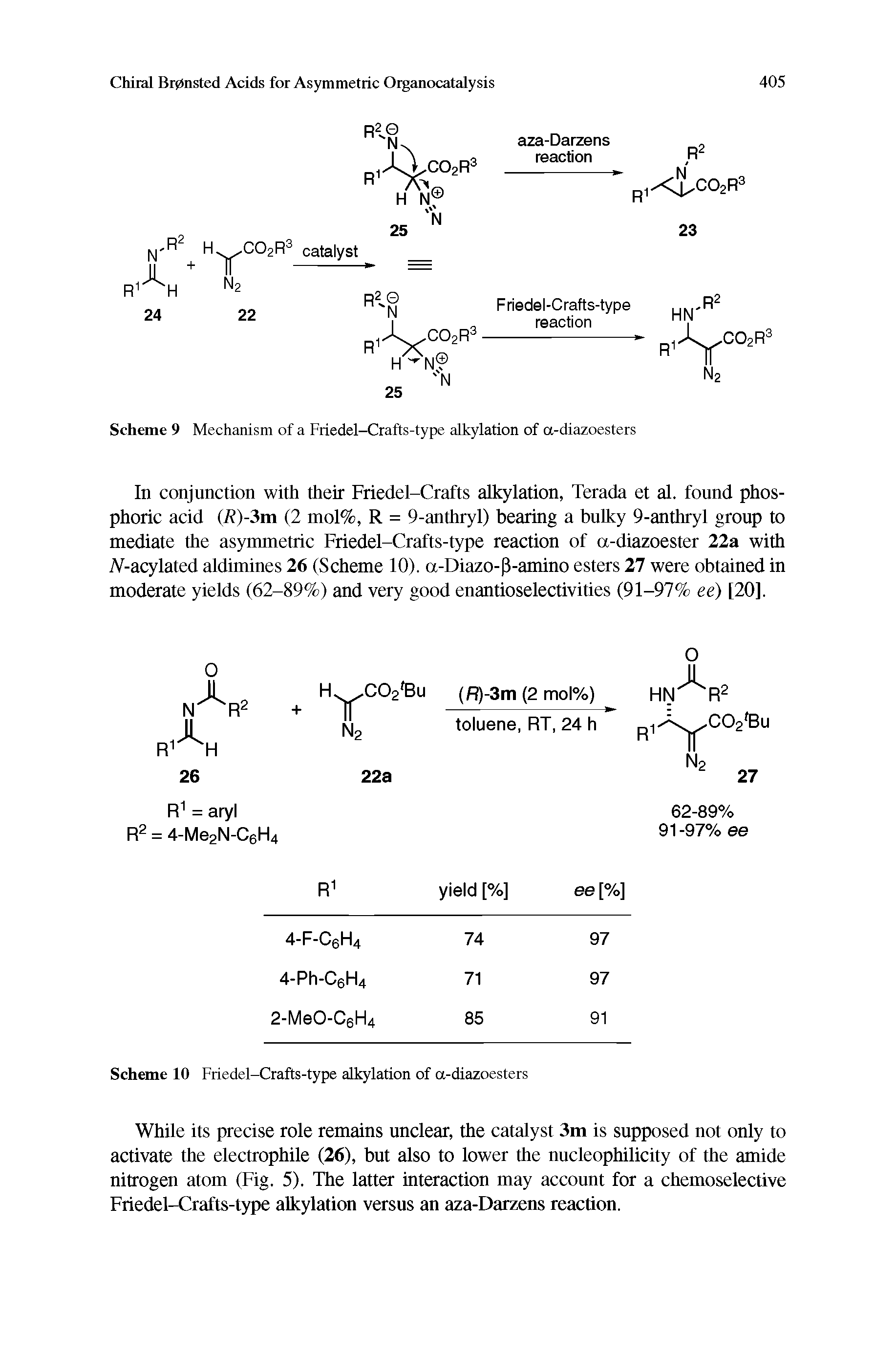 Scheme 9 Mechanism of a Friedel-Crafts-type alkylation of a-diazoesters...