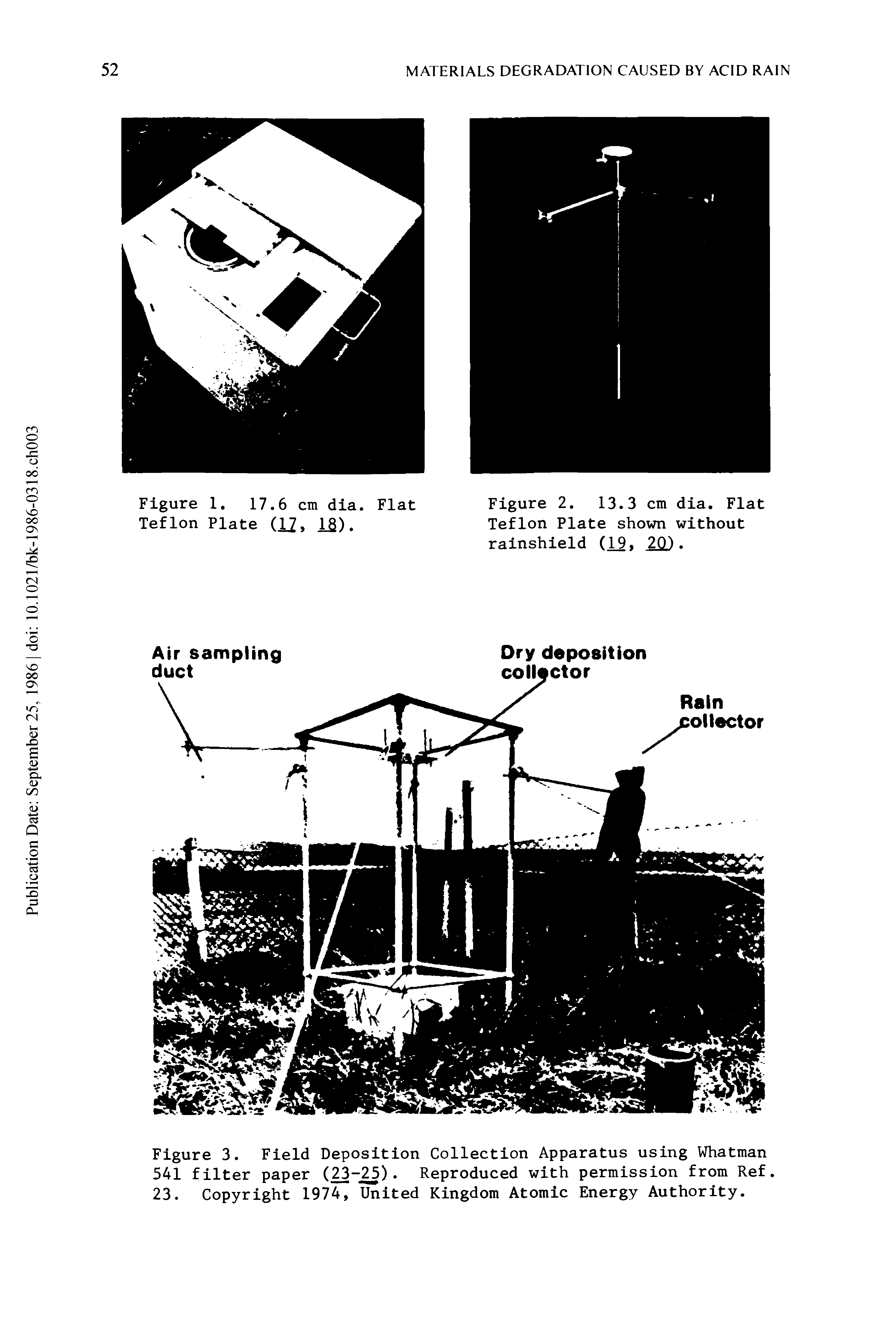Figure 3. Field Deposition Collection Apparatus using Whatman 541 filter paper (23-2 ) Reproduced with permission from Ref. 23. Copyright 1974, United Kingdom Atomic Energy Authority.