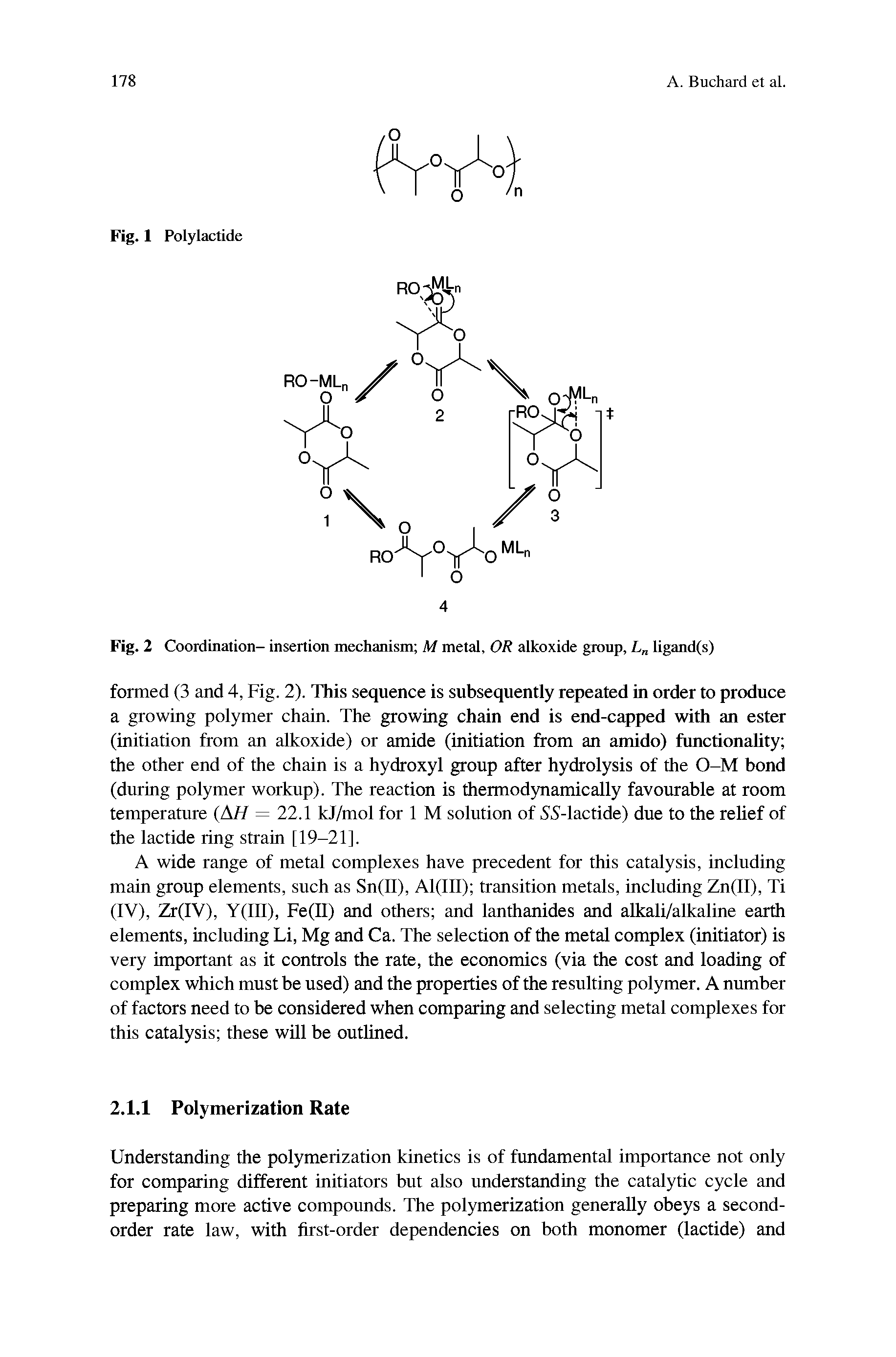 Fig. 2 Coordination- insertion mechanism M metal, OR alkoxide group, L ligand(s)...