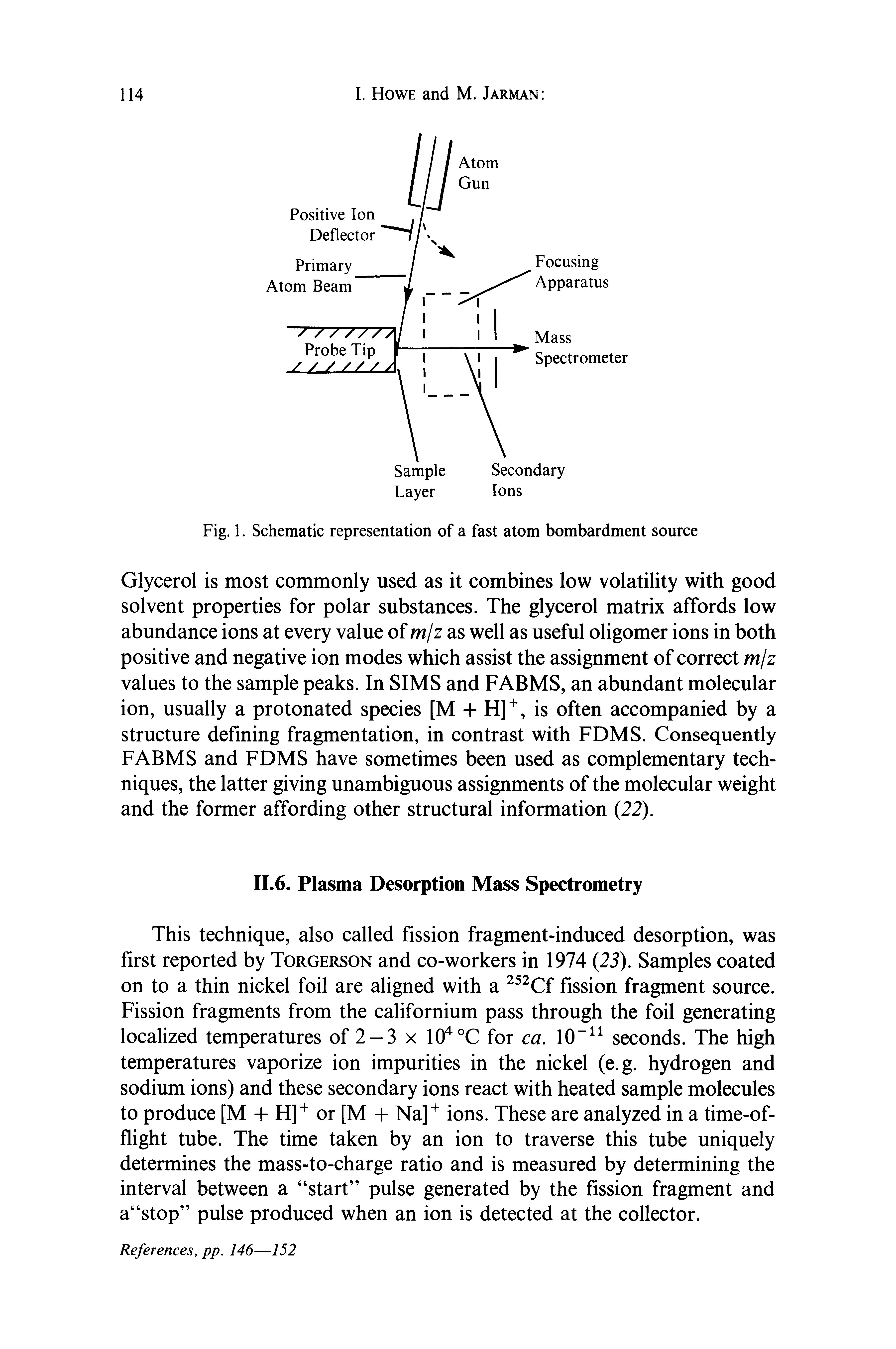 Fig. 1. Schematic representation of a fast atom bombardment source...