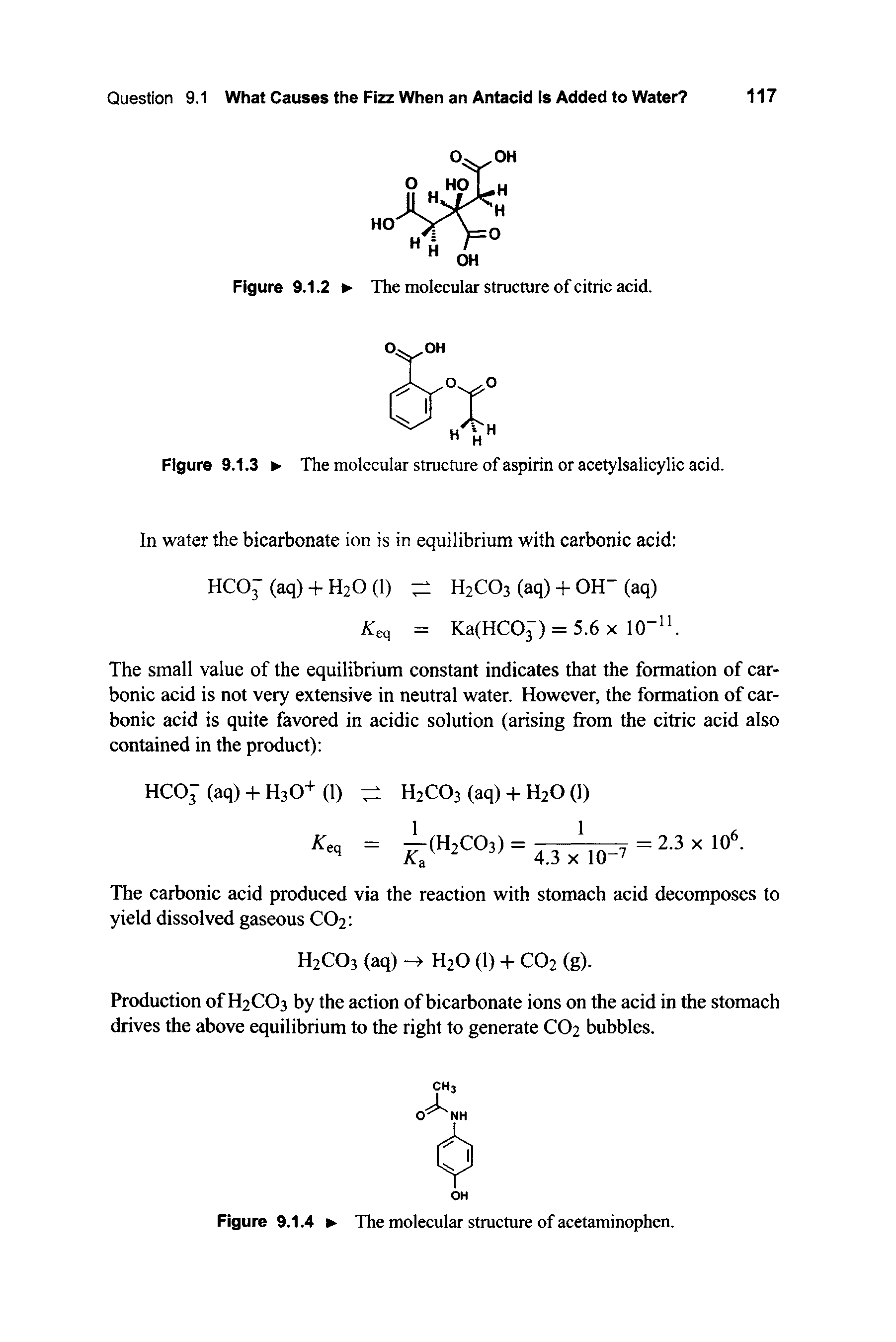 Figure 9.1.3 The molecular structure of aspirin or acetylsalicylic acid.