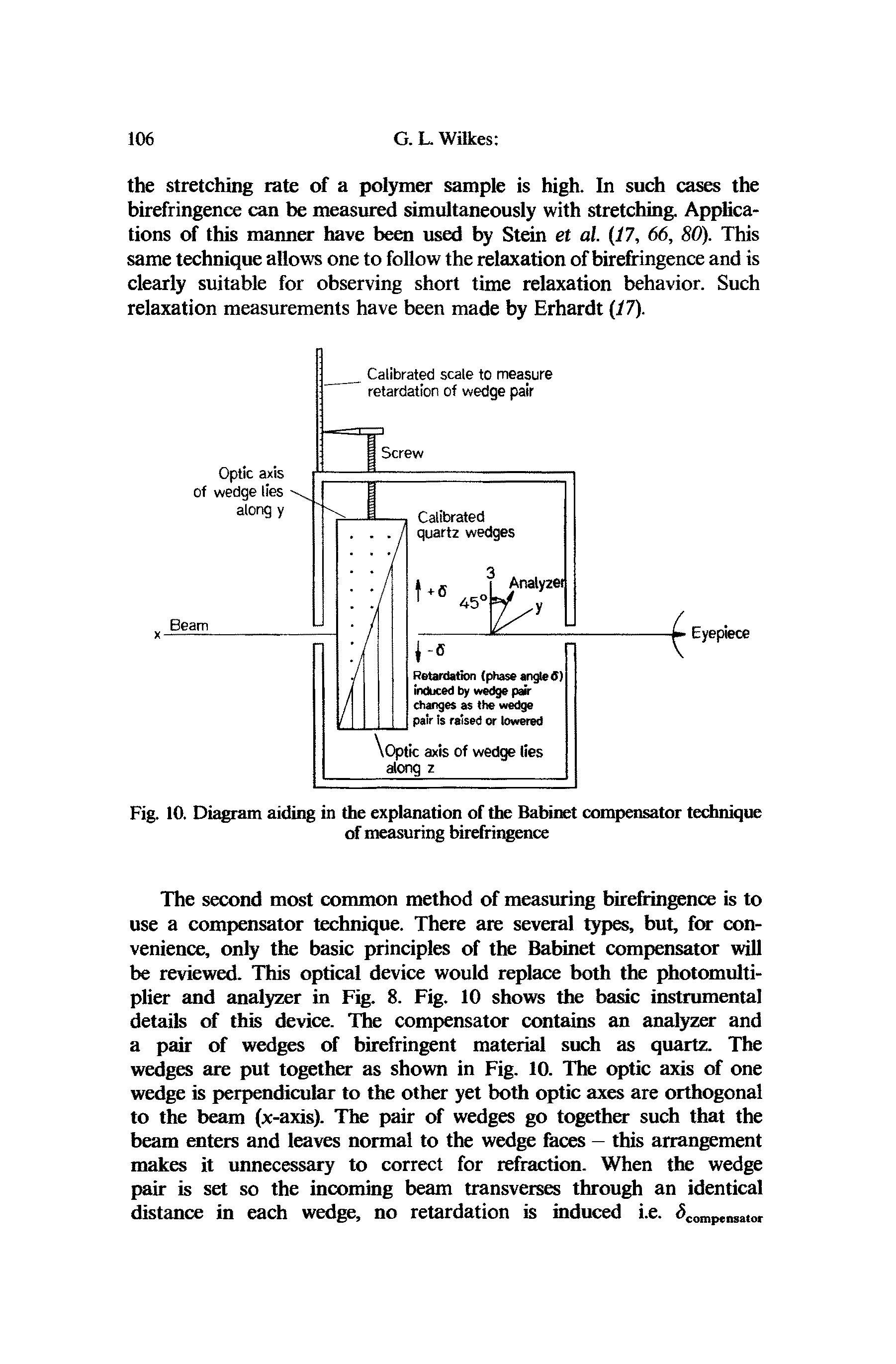 Fig. 10. Diagram aiding in the explanation of the Babinet compensator technique of measuring birefringence...