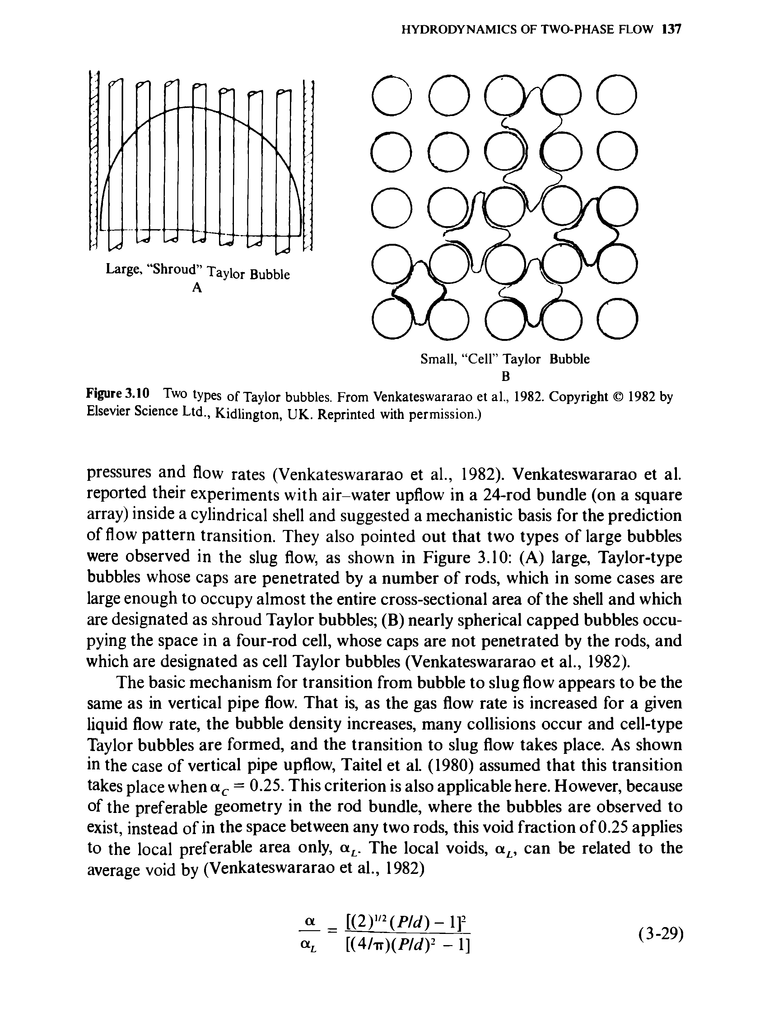 Figure 3.10 Two types of Taylor bubbles. From Venkateswararao et al., 1982. Copyright 1982 by Elsevier Science Ltd., Kidlington, UK. Reprinted with permission.)...