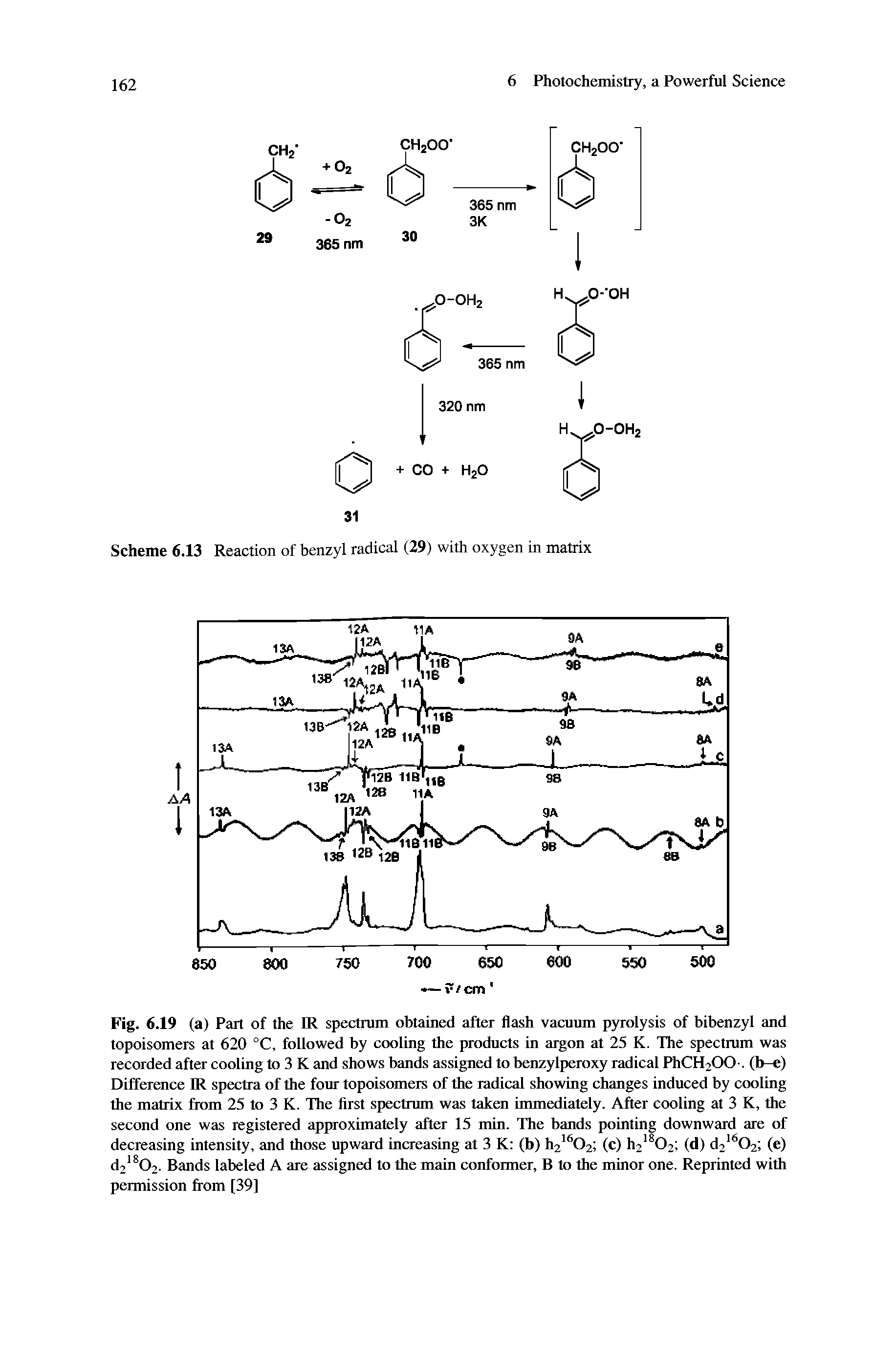 Scheme 6.13 Reaction of benzyl radical (29) with oxygen in matrix...