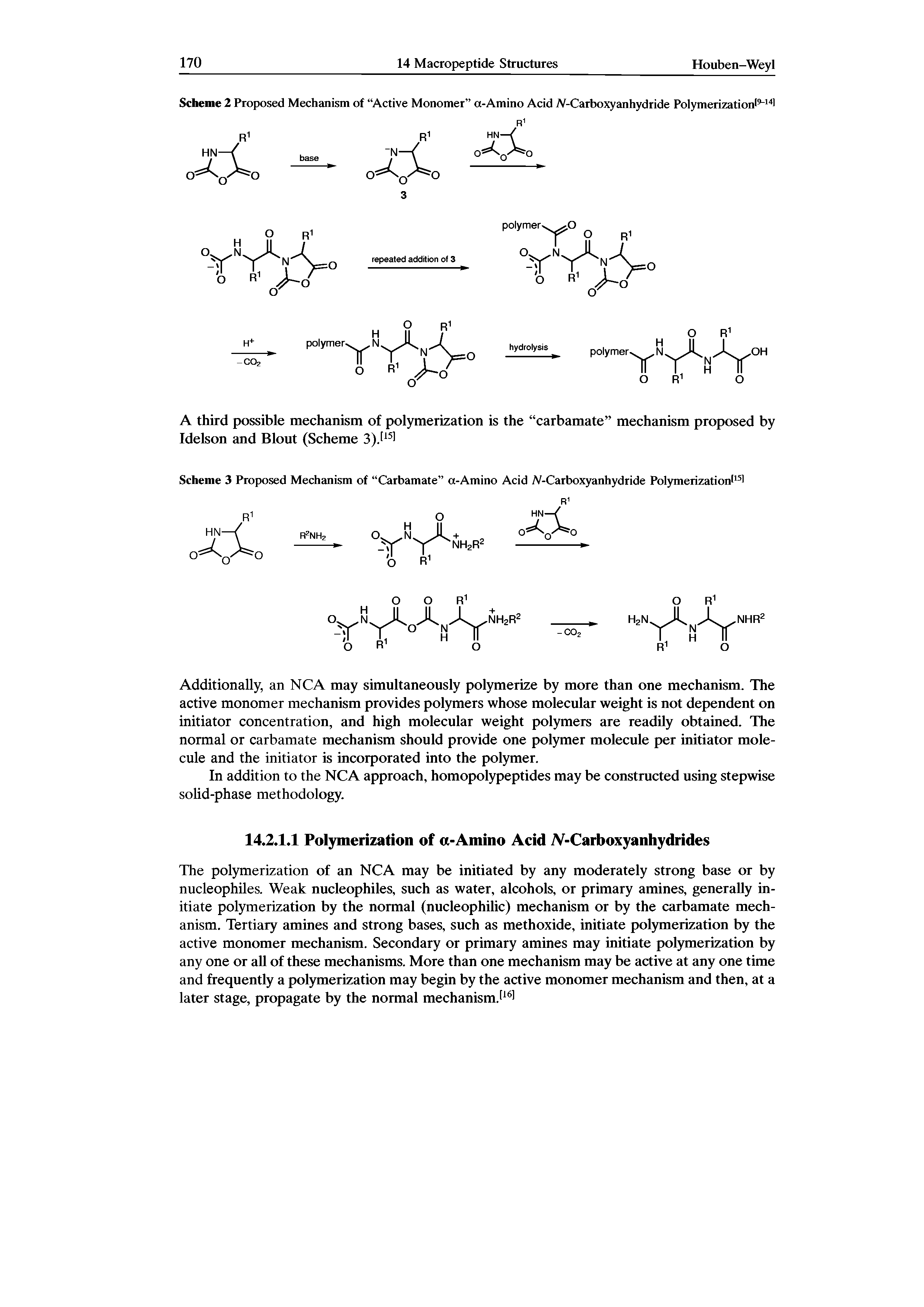 Scheme 2 Proposed Mechanism of Active Monomer a-Amino Acid iV-Carboxyanhydride Polymerization 9-14 ...