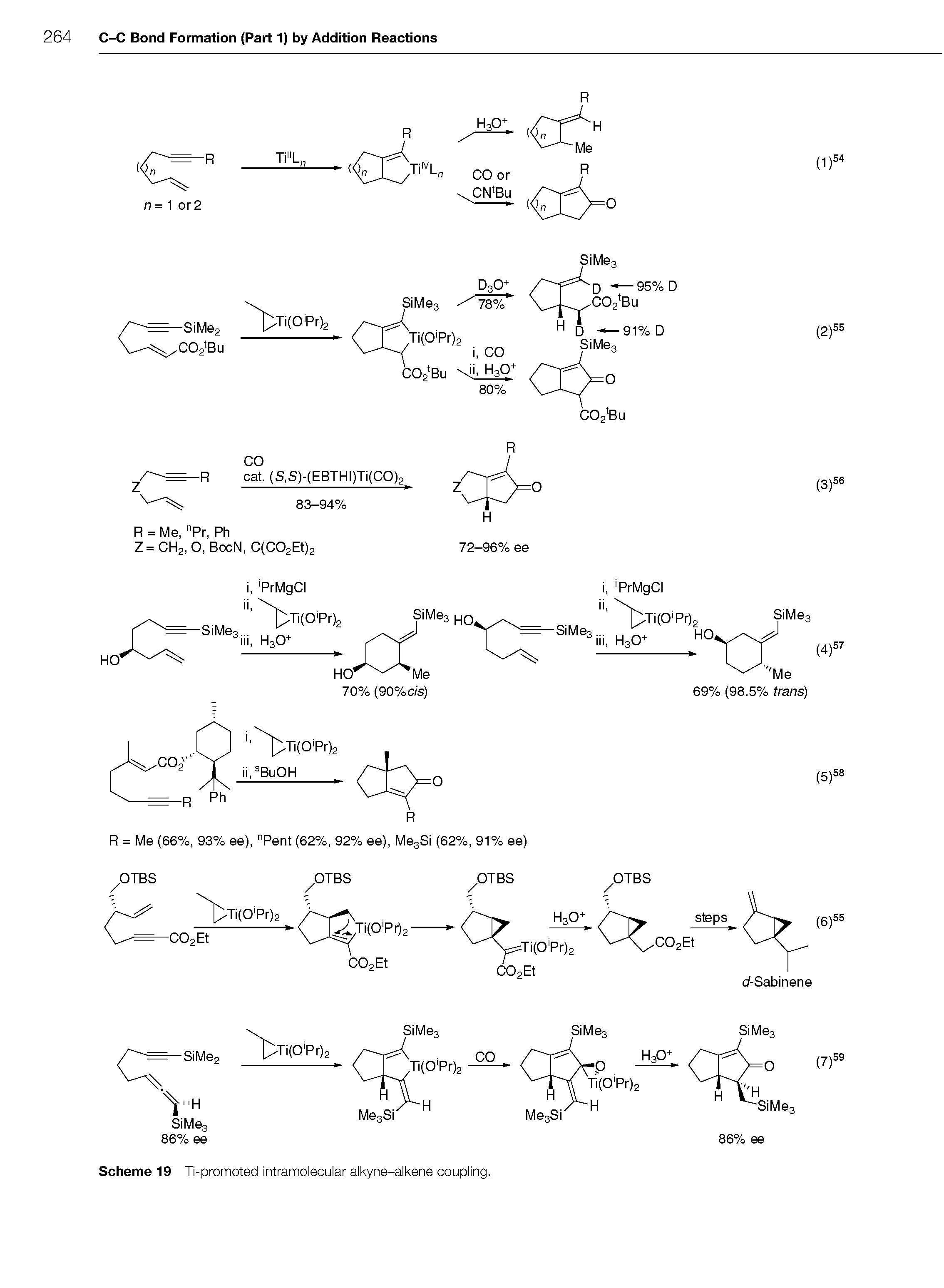 Scheme 19 Ti-promoted intramolecular alkyne-alkene coupling.