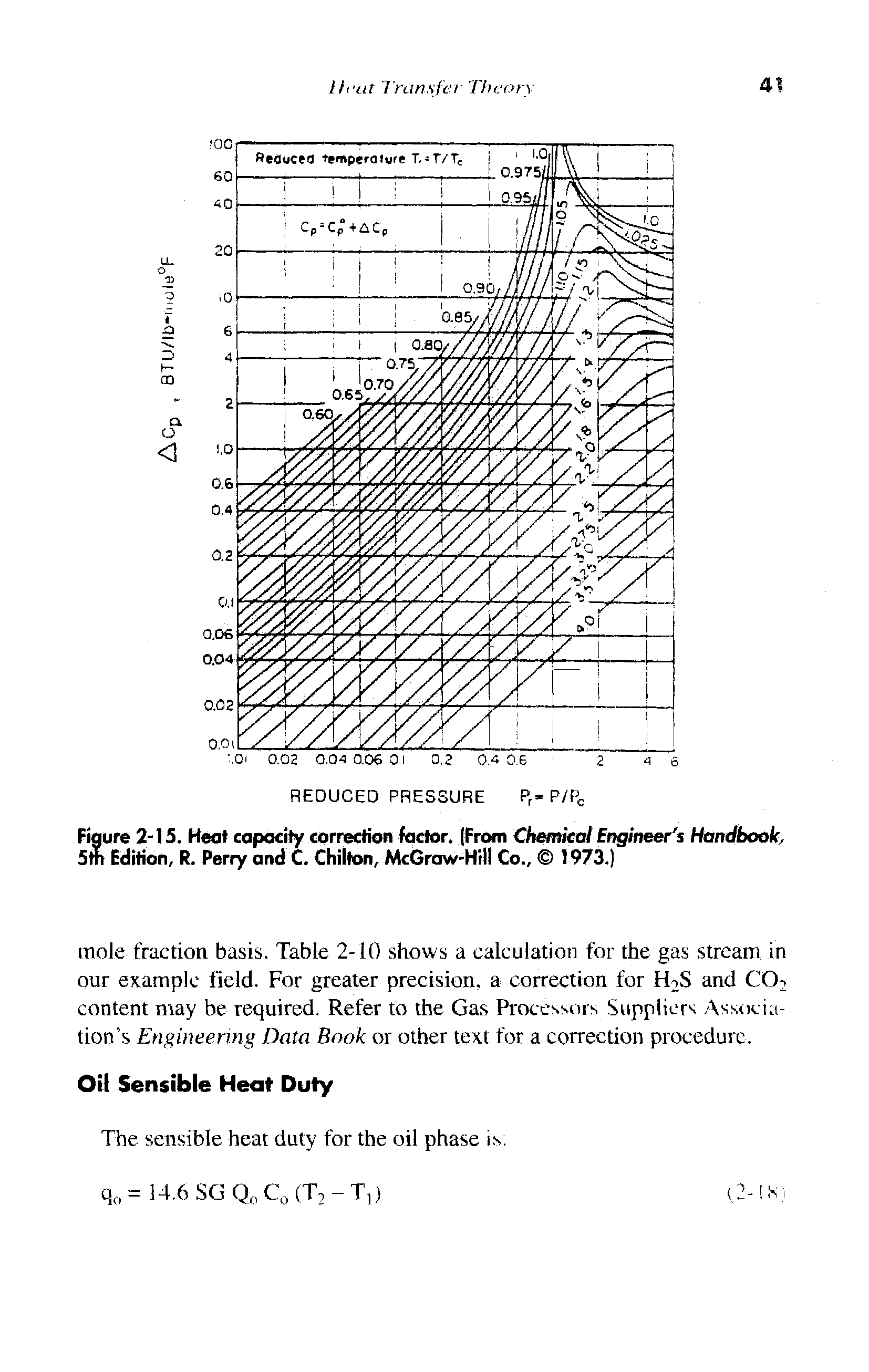 Figure 2-15. Heat capacity correction factor. (From Chemical Engineer s Handbook, 5th Edition, R. Perry and C. Chilton, McGraw-Hill Co., 1973.)...