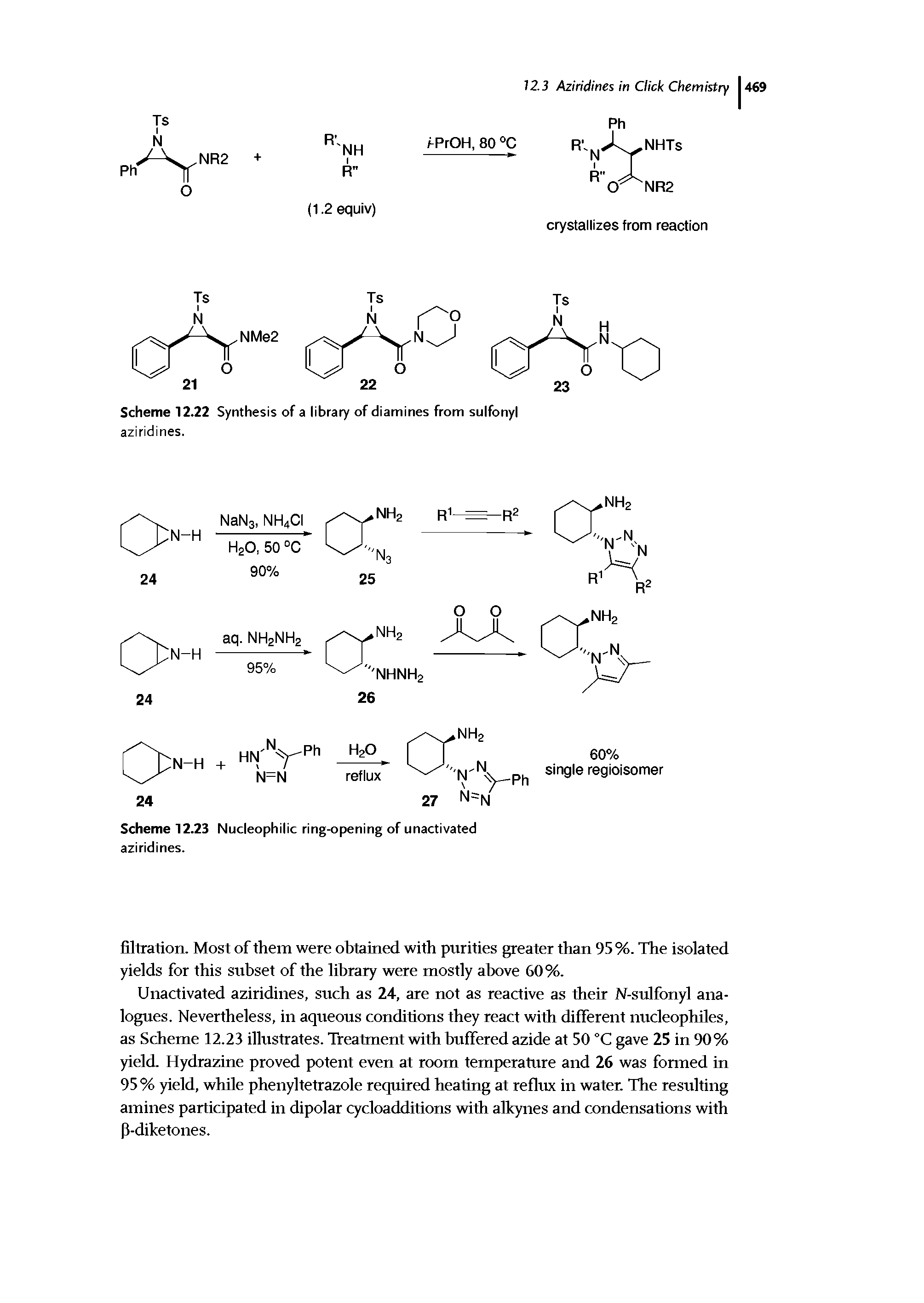 Scheme 12.22 Synthesis of a library of diamines from sulfonyl...