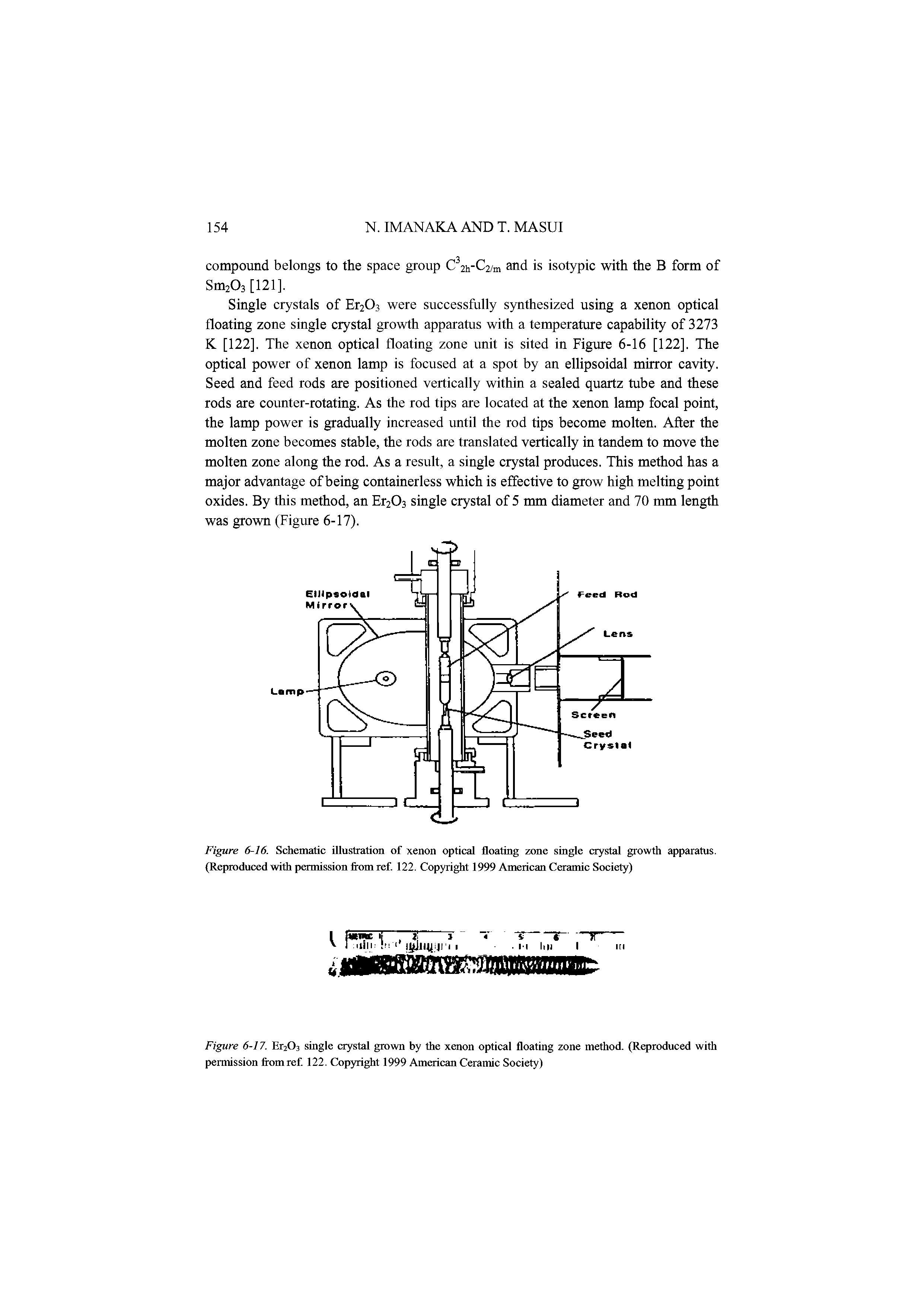 Figure 6-17. Et203 single crystal grown by the xenon optical floating zone method. (Reproduced with permission fiomref. 122. Copyright 1999 American Ceramic Society)...