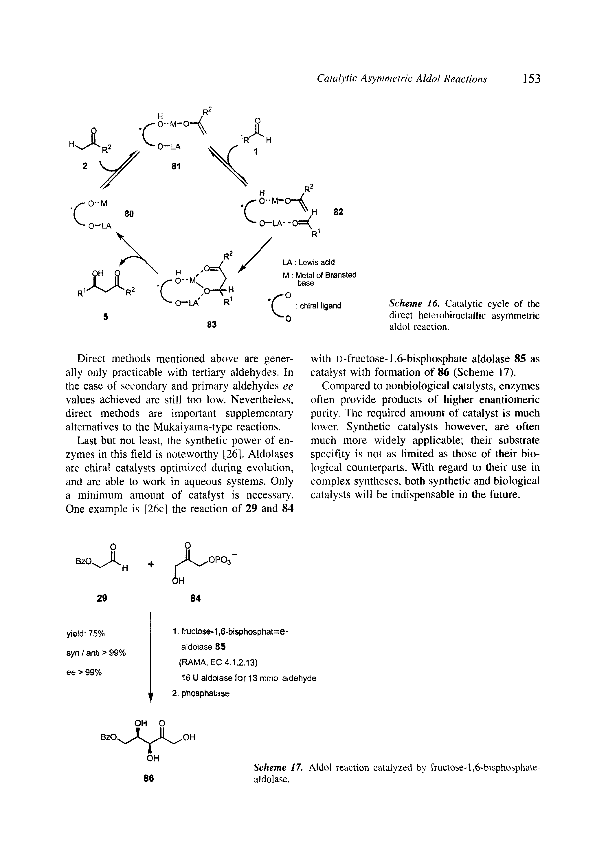 Scheme 16. Catalytic cycle of the direct heterobimetallic asymmetric aldol reaction.