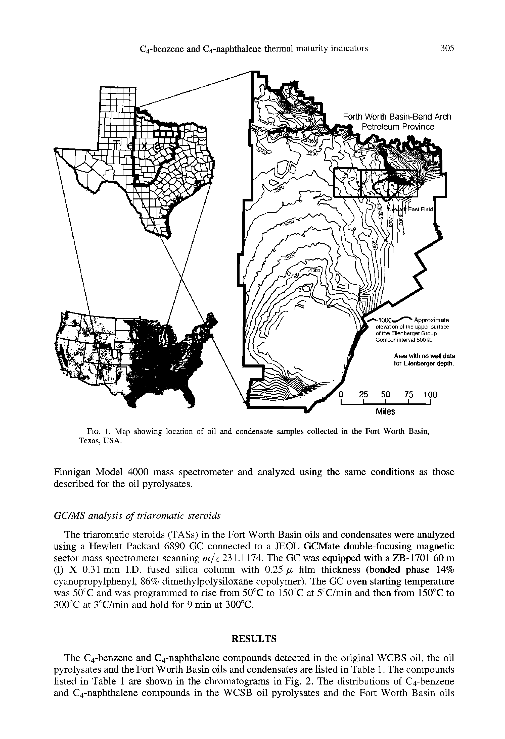 Fig. 1. Map showing location of oil and condensate samples collected in the Fort Worth Basin, Texas, USA.