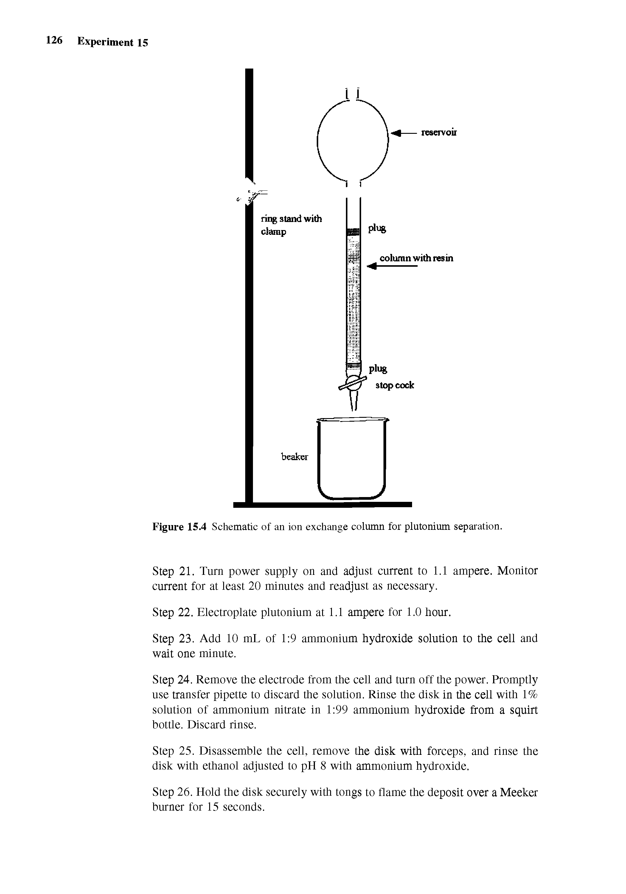 Figure 15.4 Schematic of an ion exchange column for plutonium separation.