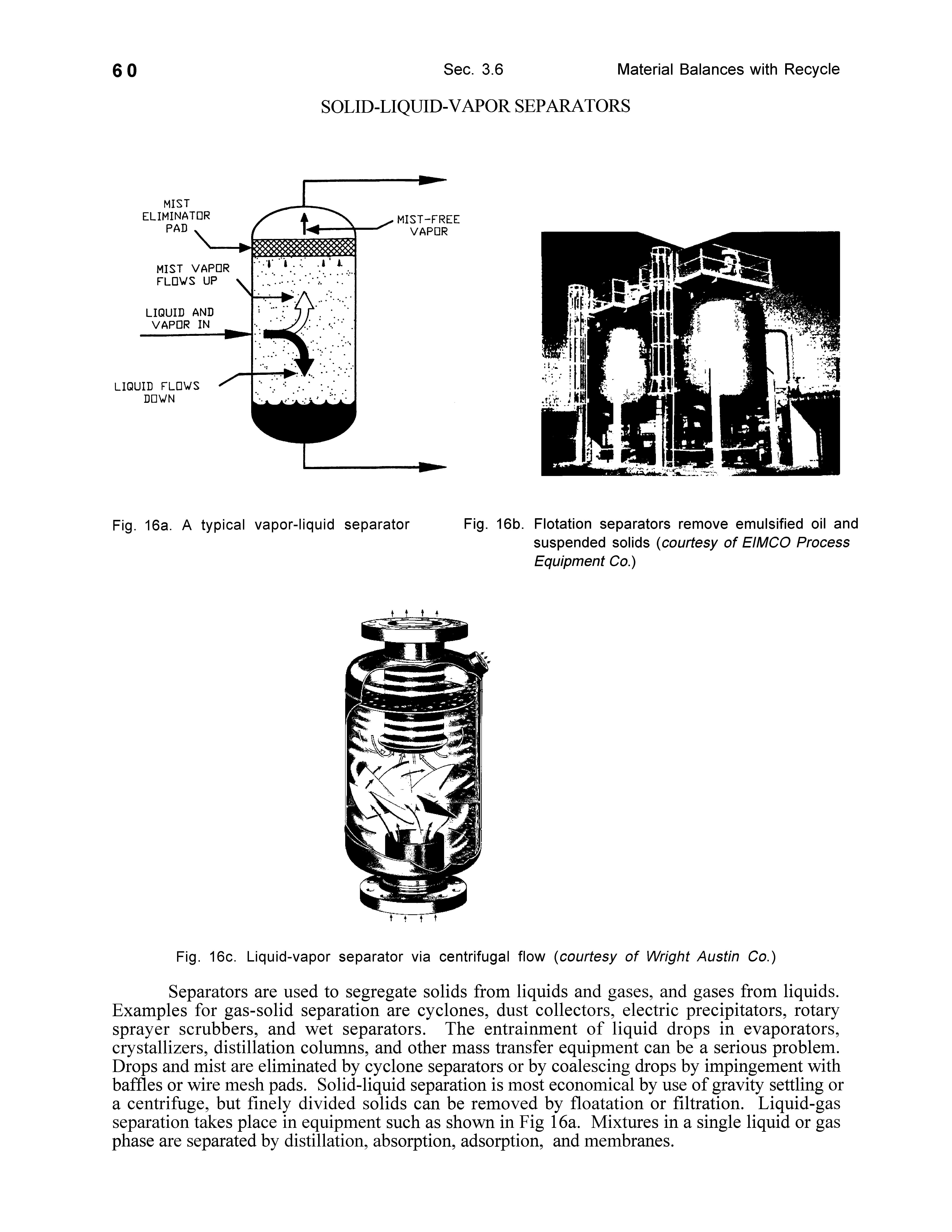 Fig. 16c. Liquid-vapor separator via centrifugal flow (courtesy of Wright Austin Co.)...