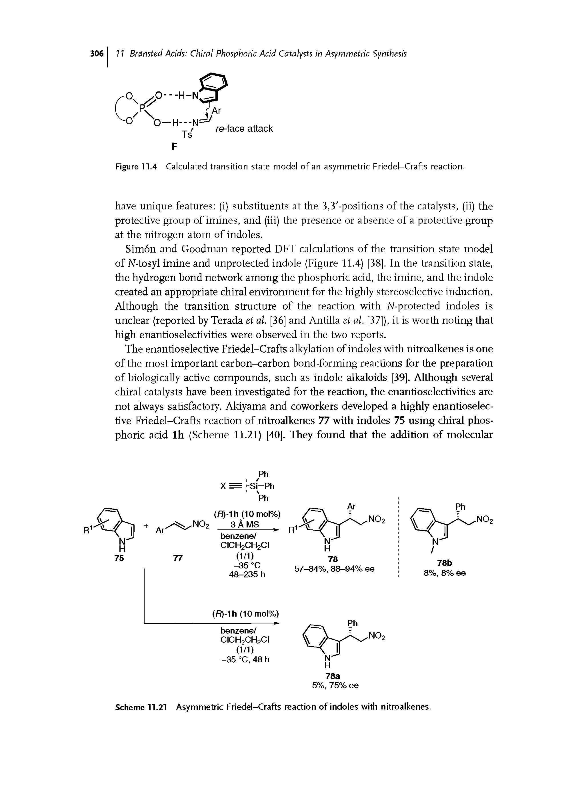Figure 11.4 Calculated transition state model of an asymmetric Friedel-Crafts reaction.