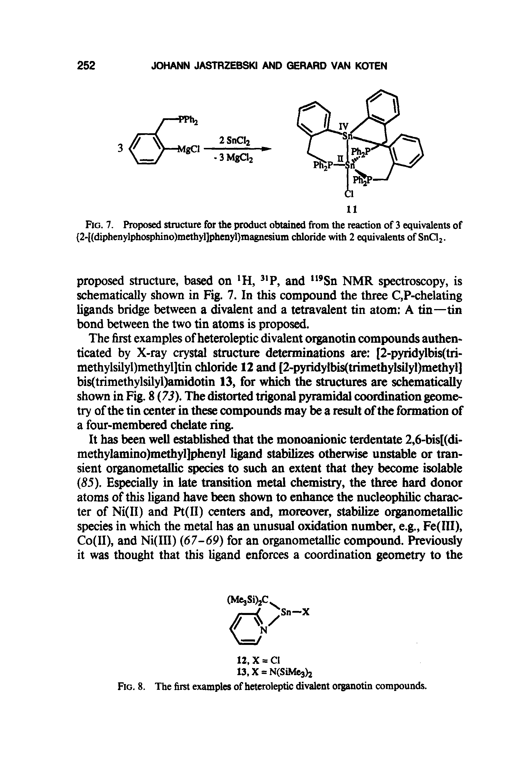 Fig. 8. The first examples of heteroleptic divalent organotin compounds.