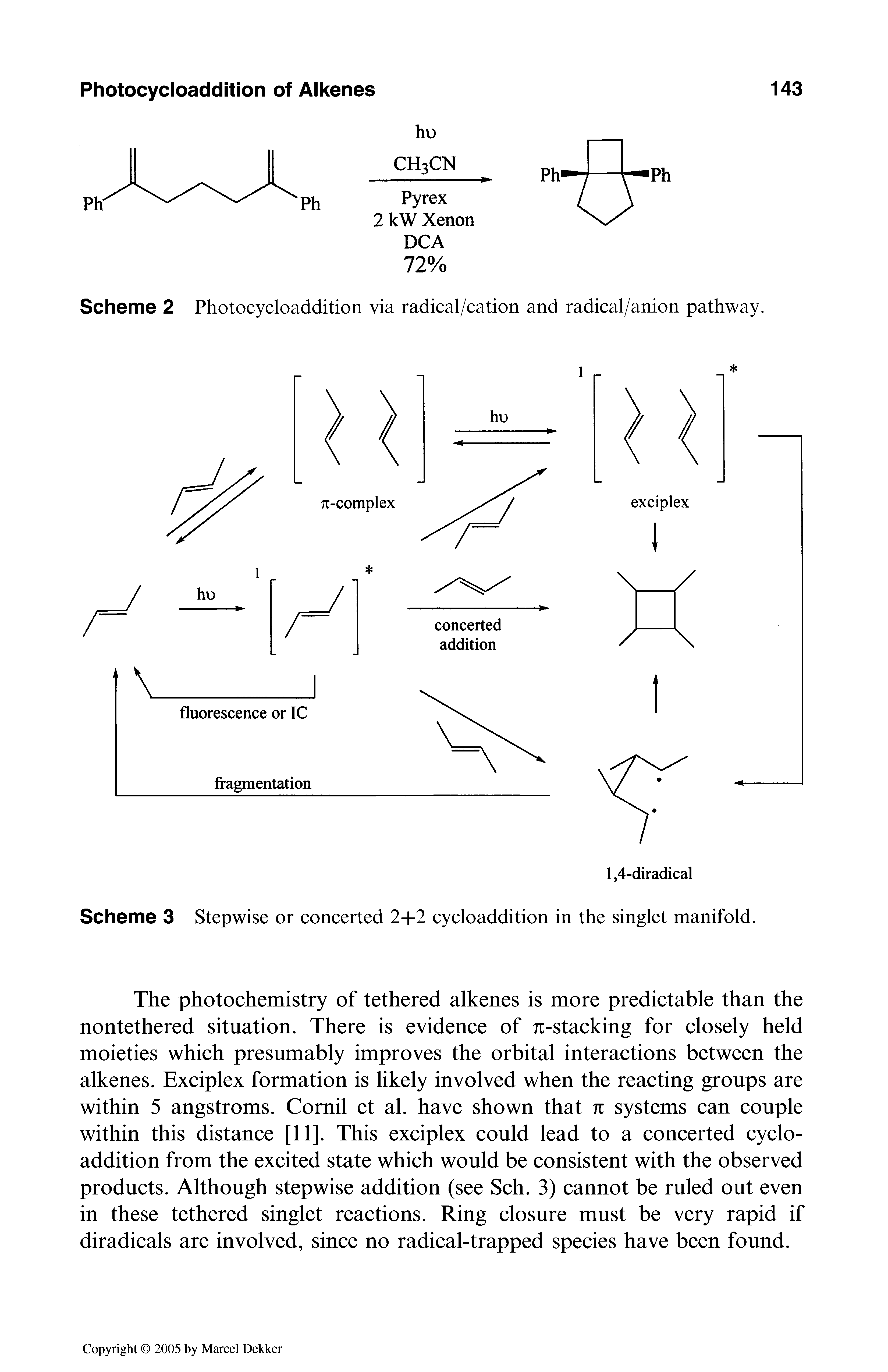 Scheme 2 Photocycloaddition via radical/cation and radical/anion pathway.