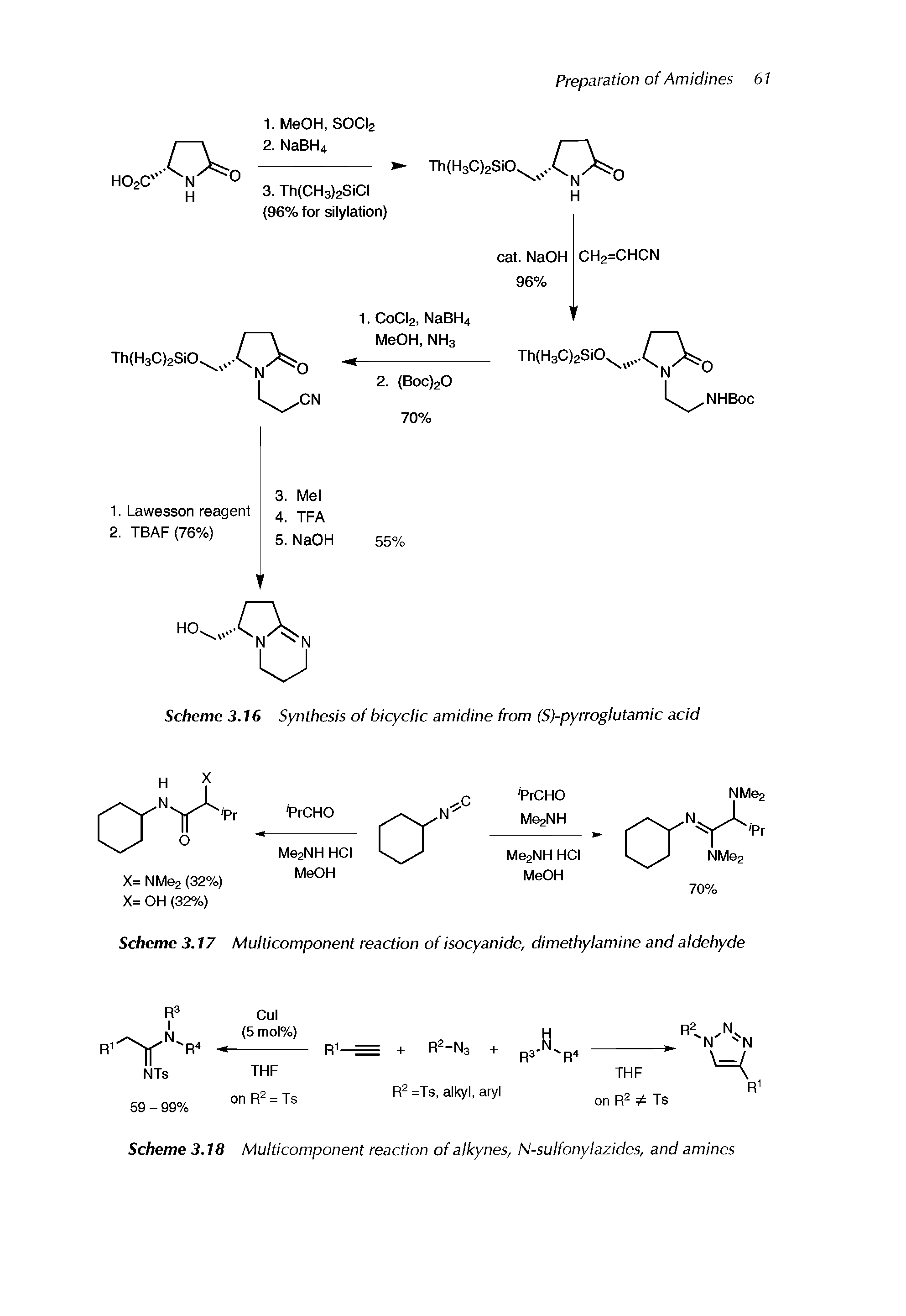 Scheme 3.16 Synthesis of bicy H amidine from (S)-pyrroglutamic acid...