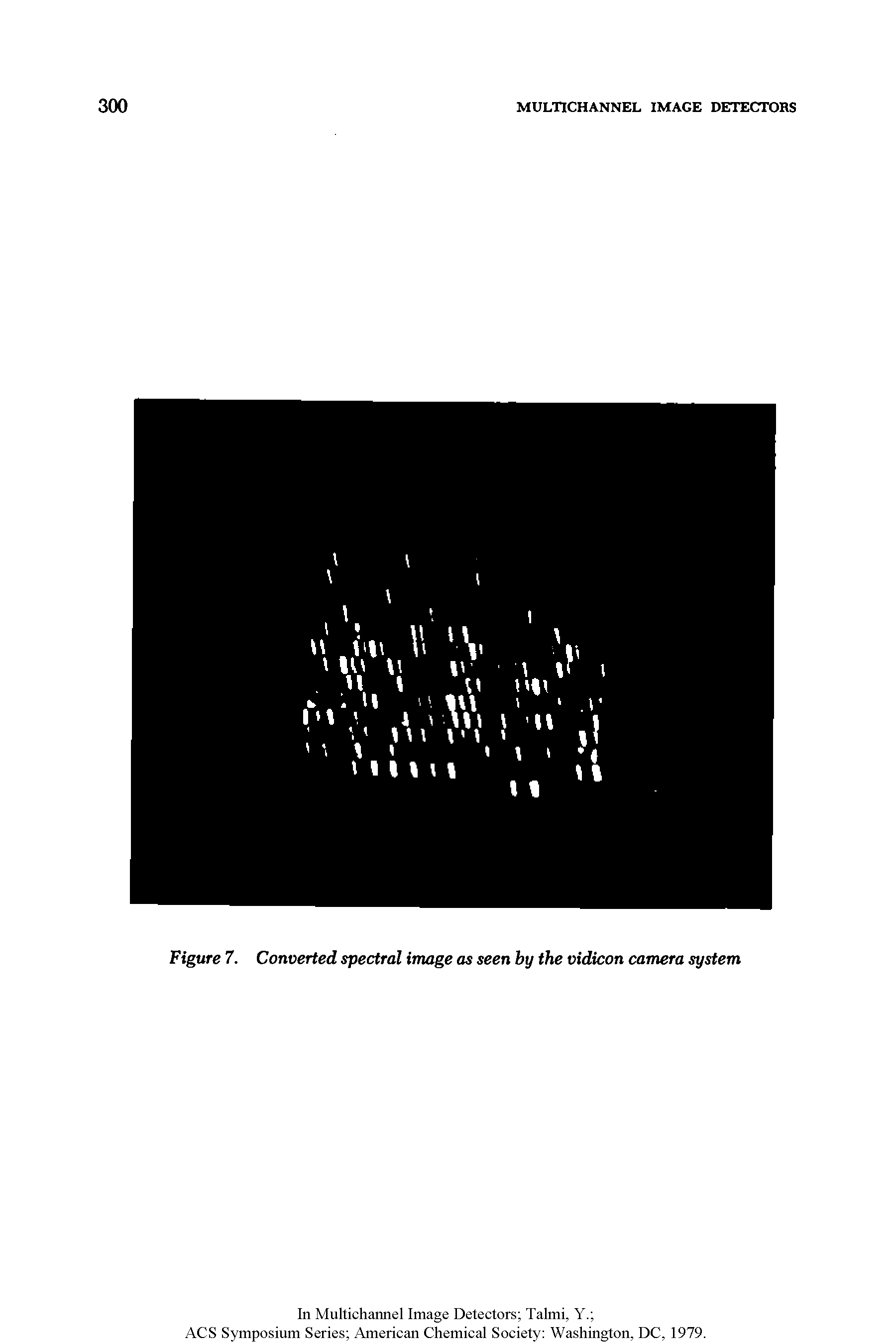 Figure 7. Converted spectral image as seen by the vidicon camera system...