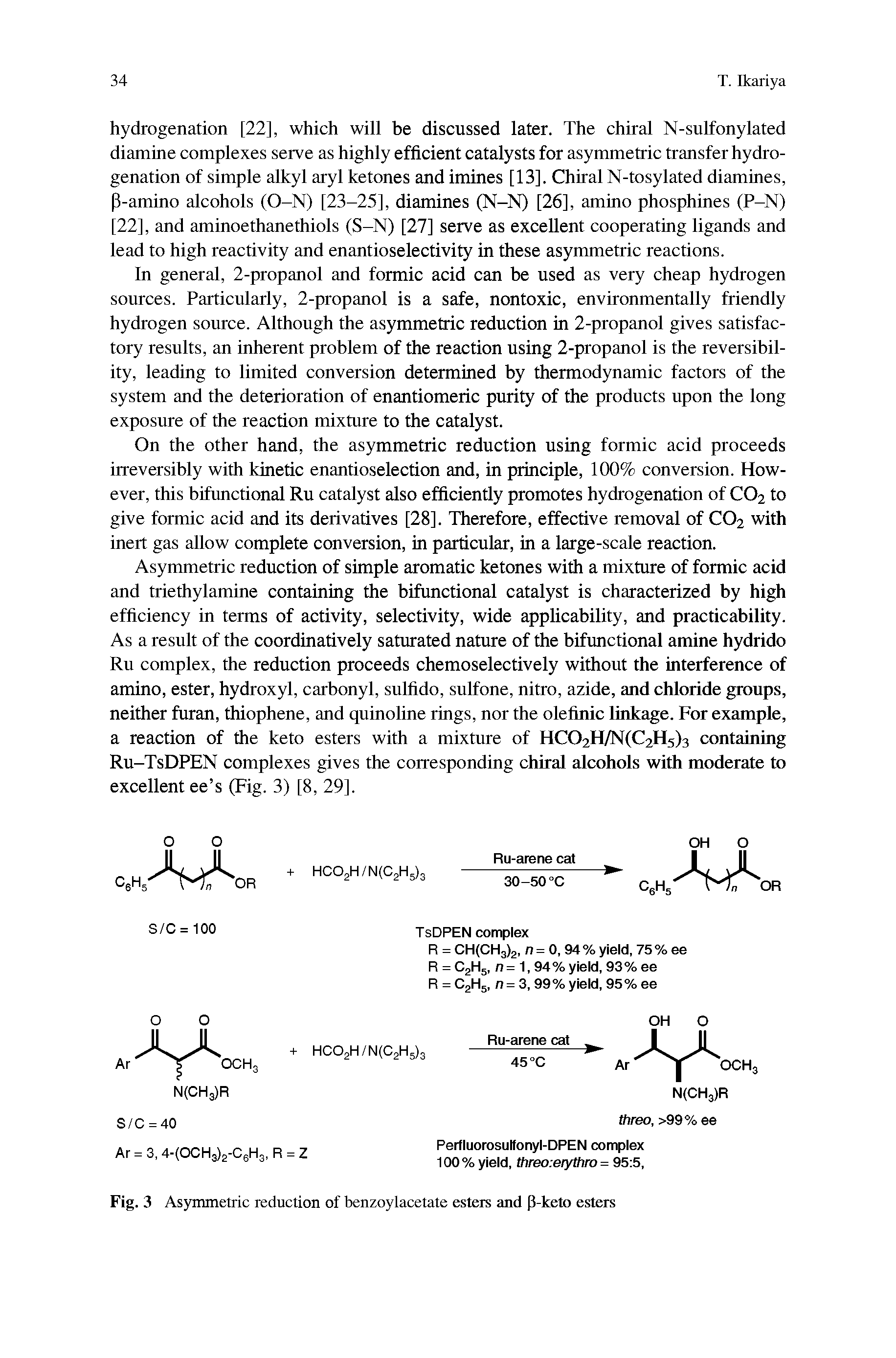 Fig. 3 Asymmetric reduction of benzoylacetate esters and [l-keto esters...