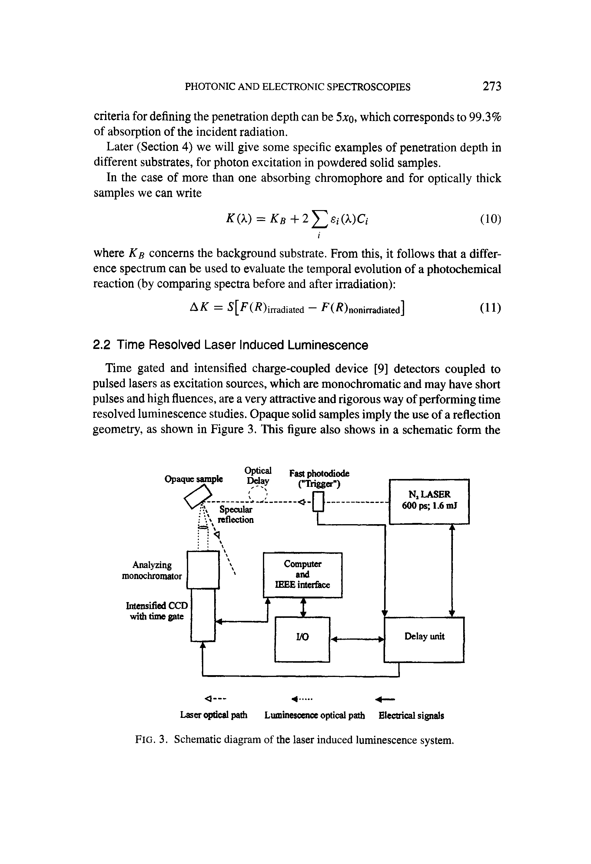 Fig. 3. Schematic diagram of the laser induced luminescence system.