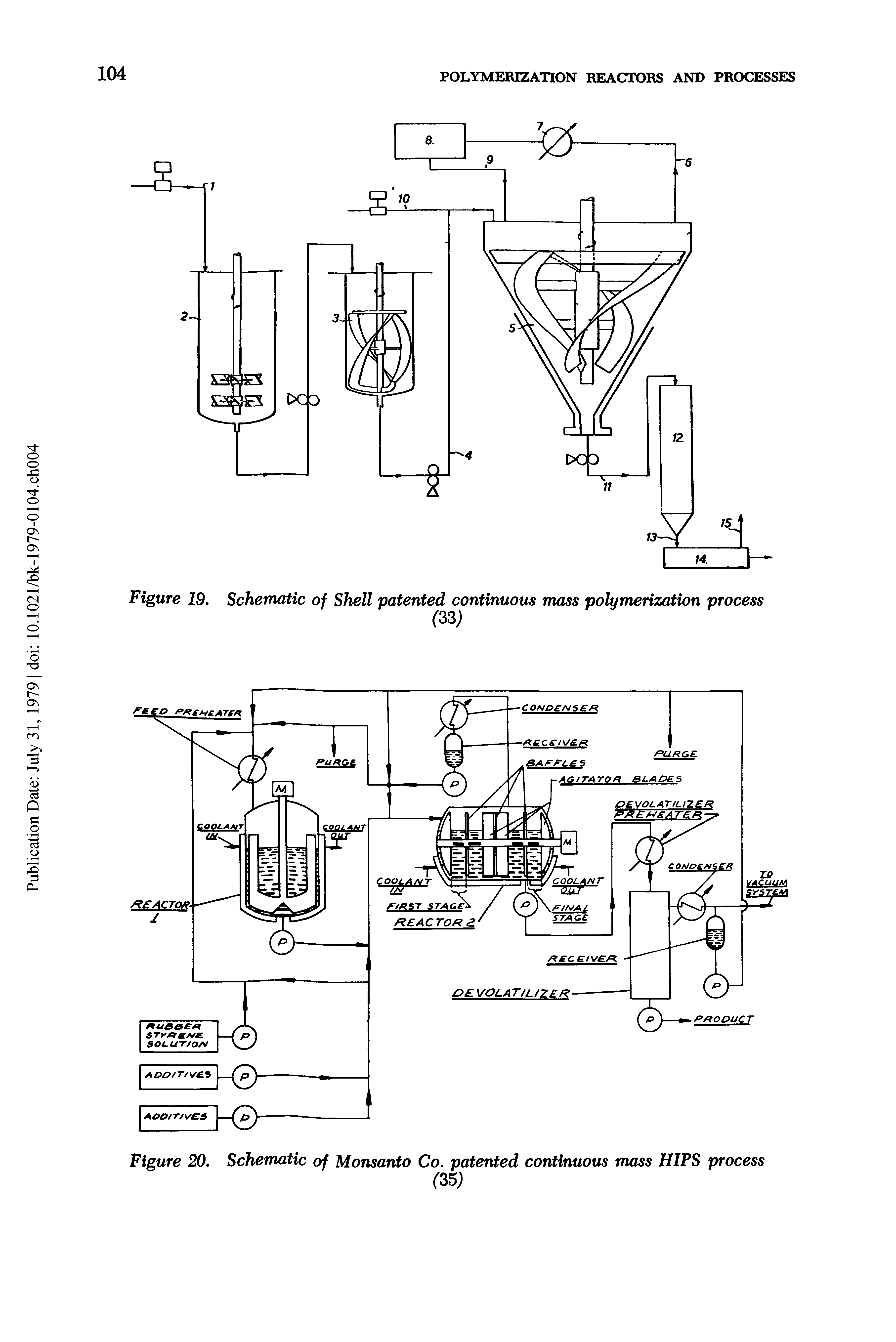 Figure 19. Schematic of Shell patented continuous mass polymerization process...