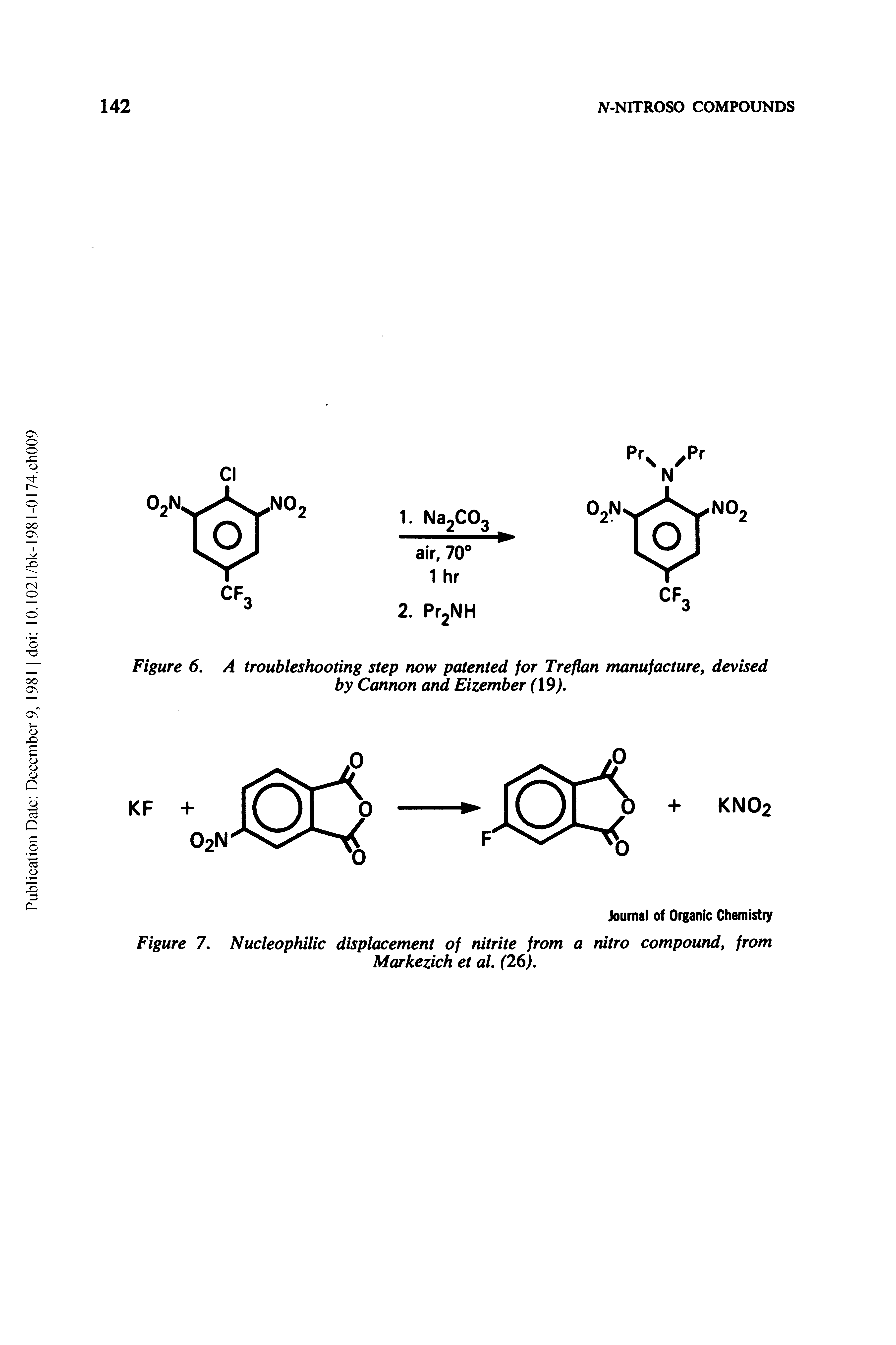 Figure 7. Nucleophilic displacement of nitrite from a nitro compound, from...