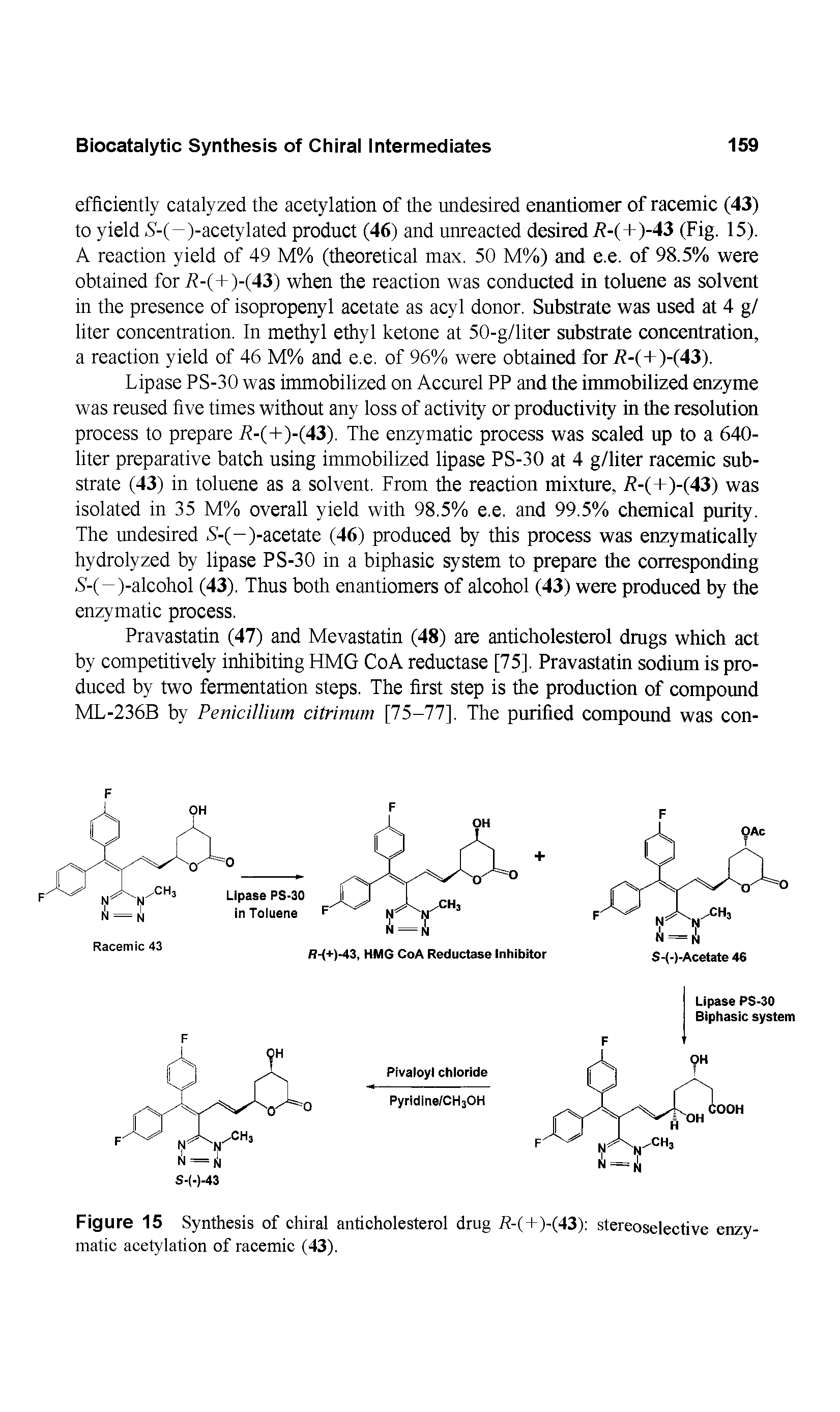 Figure 15 Synthesis of chiral anticholesterol drug 43) stereoselective...