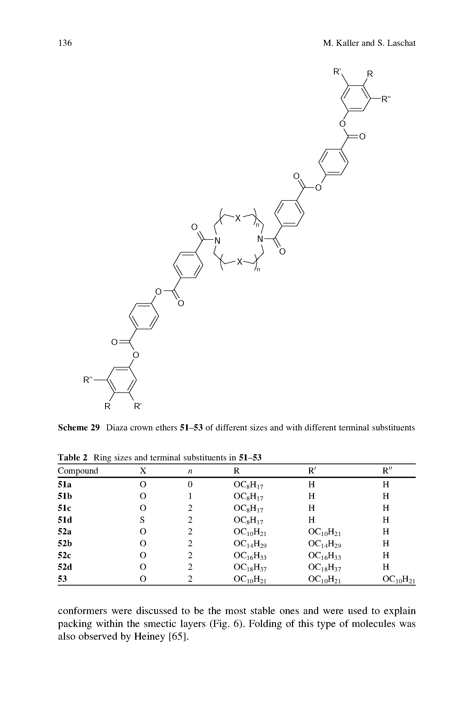 Scheme 29 Diaza crown ethers 51-53 of different sizes and with different terminal substituents...