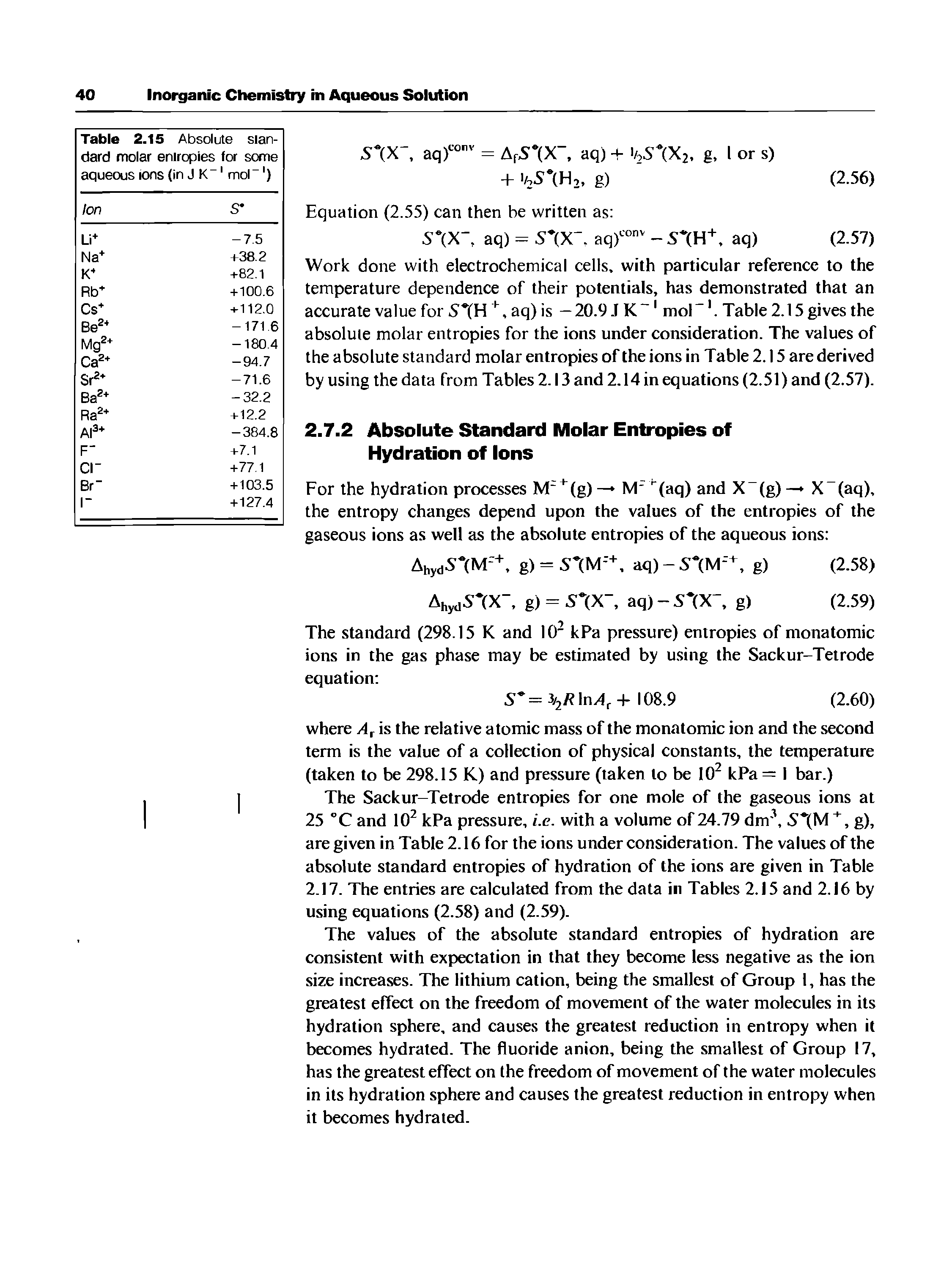 standard absolute entropies table fecl3