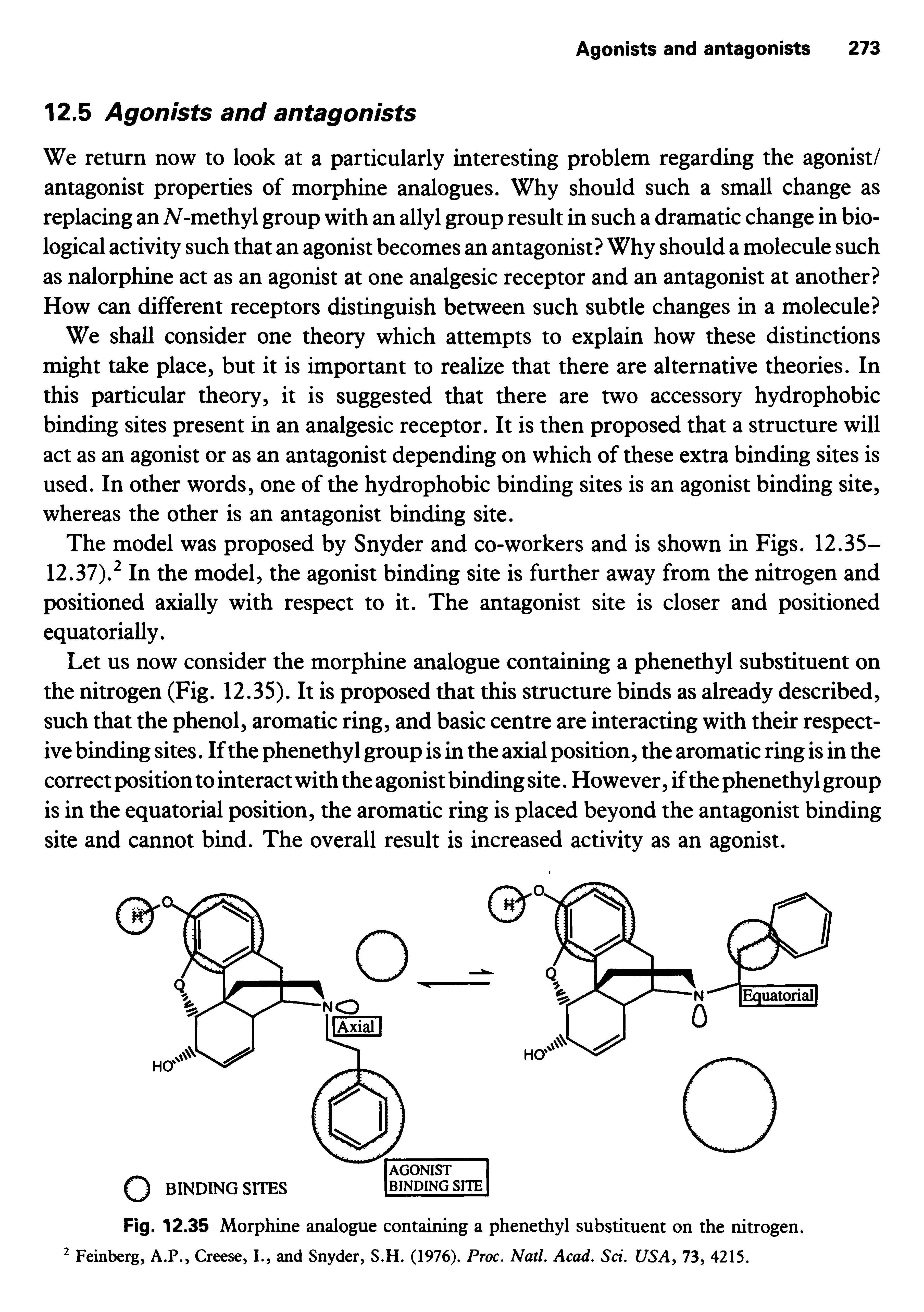 Fig. 12.35 Morphine analogue containing a phenethyl substituent on the nitrogen. 2 Feinberg, A.P., Creese, I., and Snyder, S.H. (1976). Proc. Natl. Acad. Sci. USA, 73, 4215.