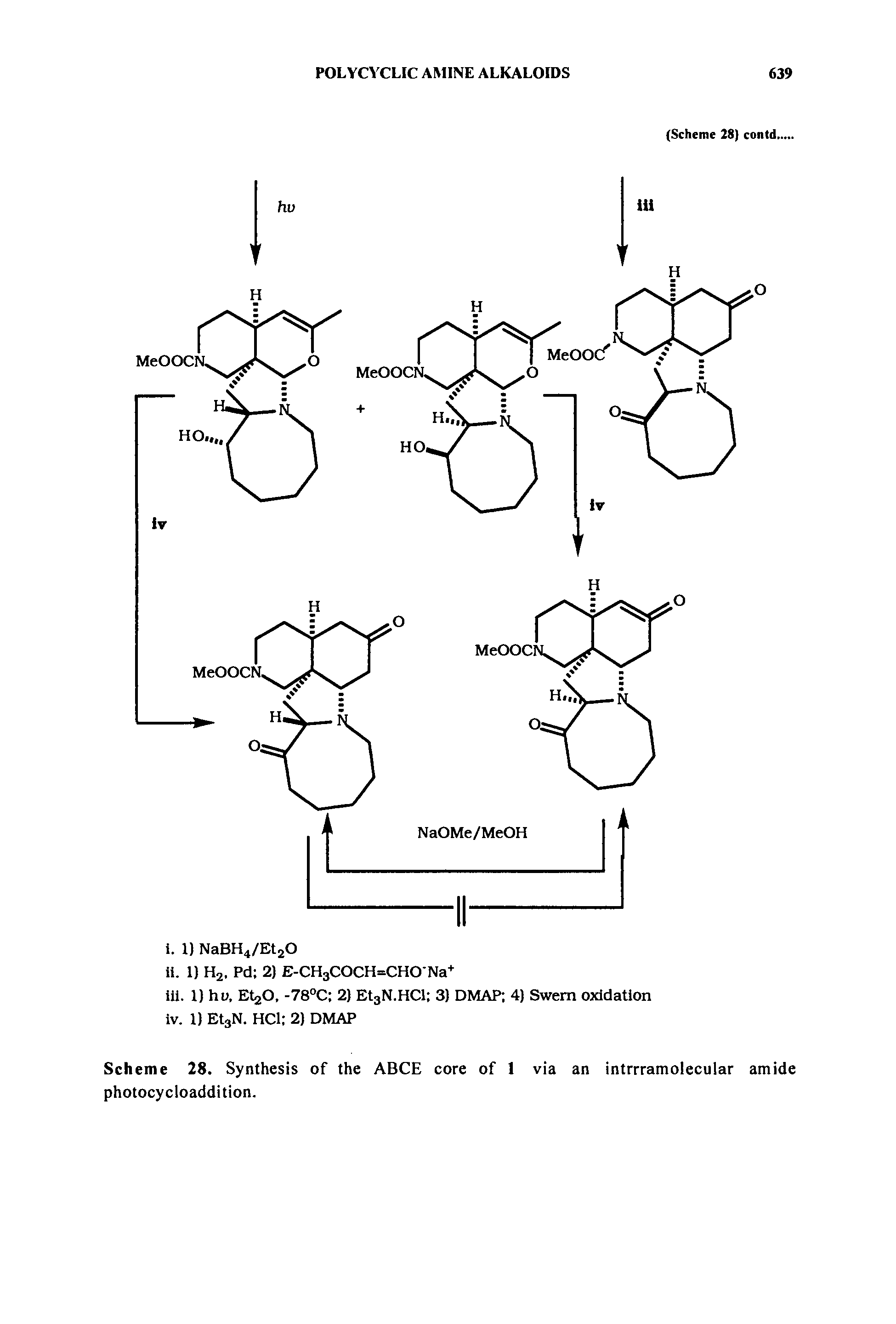 Scheme 28. Synthesis of the ABCE core of 1 via an intrrramolecular amide photocycloaddition.
