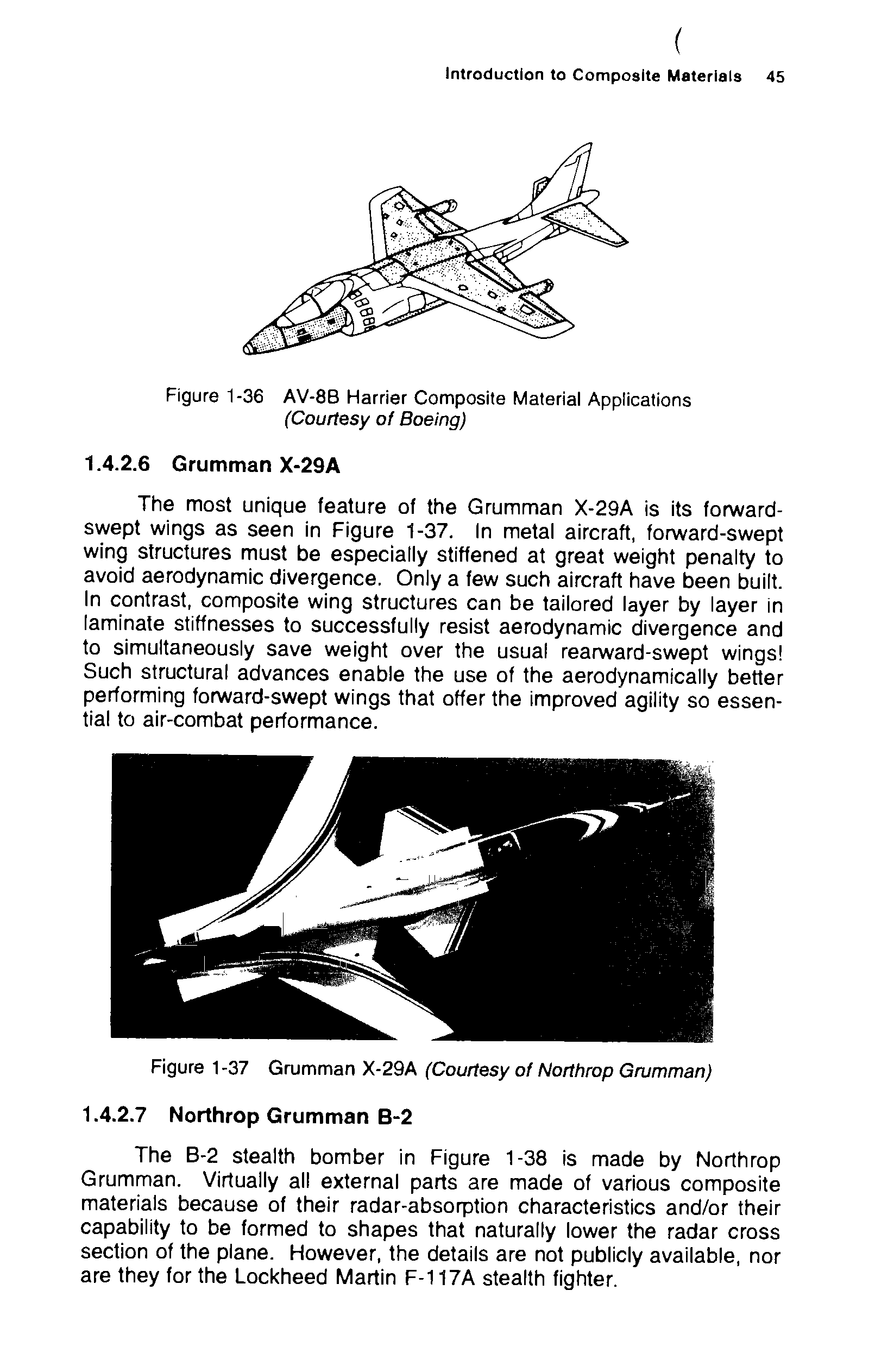 Figure 1-36 AV-8B Harrier Composite Material Applications (Courtesy of Boeing)...
