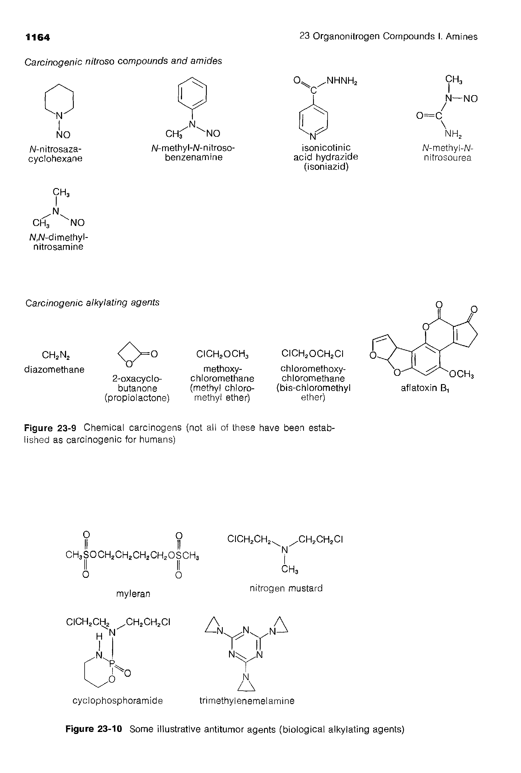 Figure 23-10 Some illustrative antitumor agents (biological alkylating agents)...