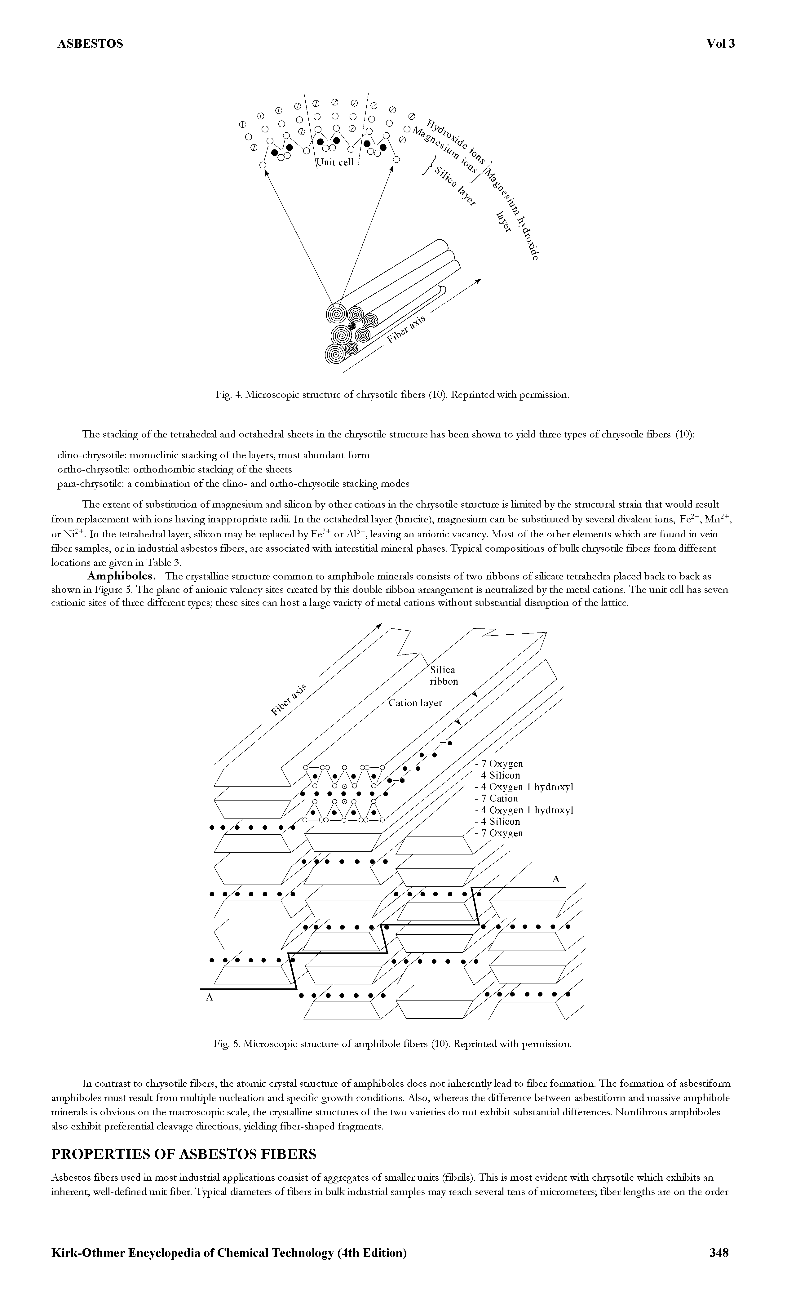 Fig. 4. Microscopic structure of chrysotile fibers (10). Reprinted with permission.